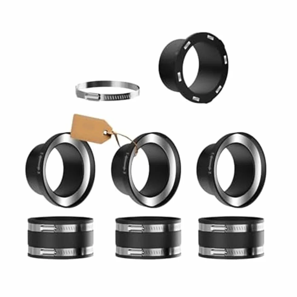Conectores de recogida de polvo, accesorios de conexión rápida, adaptadores de manguera magnéticos para tuberías de 100 mm, kit de acopladores de goma de 8 piezas con abrazaderas para