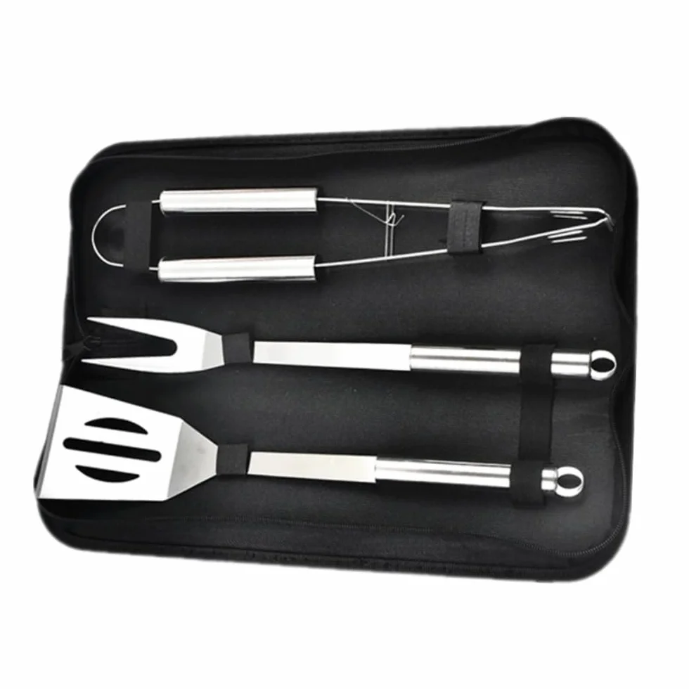 Juego de 9 cubiertos de acero inoxidable para barbacoa, accesorios profesionales para barbacoa, utensilios para barbacoa, juego de herramientas para barbacoa para hombres, con bolsa fácil de llevar,