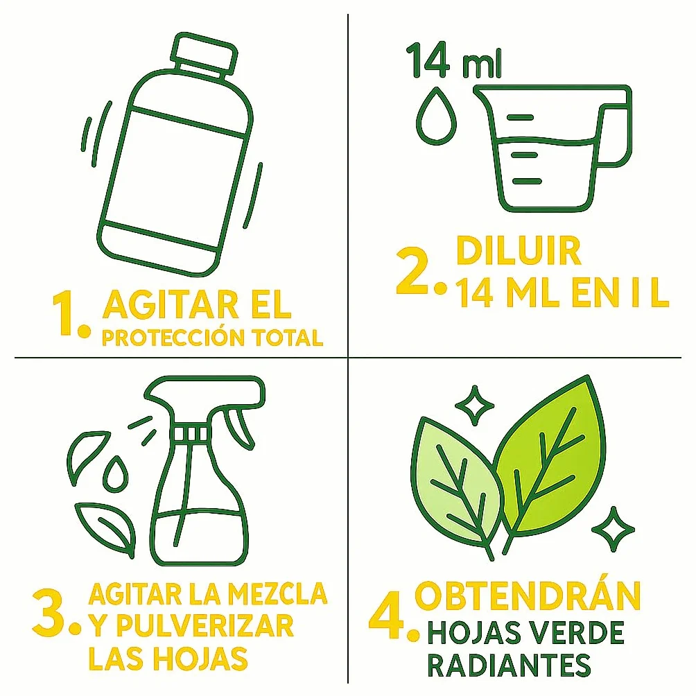 FERTIBONO Jabón Potásico Aceite de Neem 1l Solución Multiusos Natural para Plantas Huertos Jardines