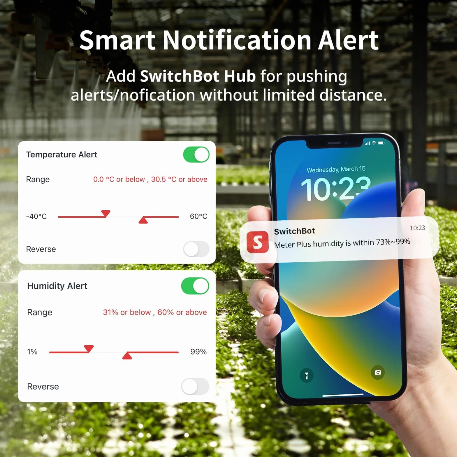 SwitchBot Termómetro e Higrómetro de Interior, Sensor de Temperatura y Humedad con Alerta Inteligente, Bluetooth, Juego de 2