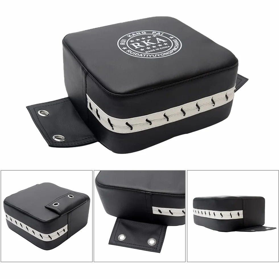 Almohadilla de Perforación de Pared, Bolsa de Boxeo Cuadrada, Accesorio de Entrenamiento para Muay Thai, Kickboxing, Artes Marciales (Negro)