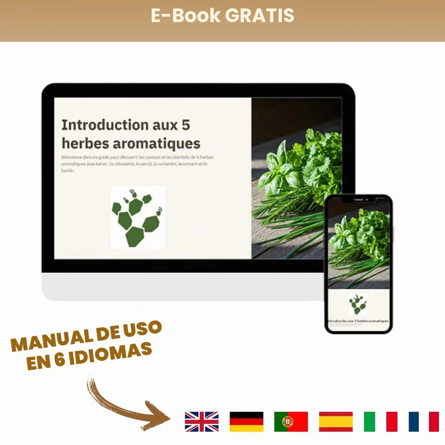 NOPALIA® Kit Hierbas Aromáticas Macetas Biodegradables Tijeras Accesorios Huerto Urbano Interior