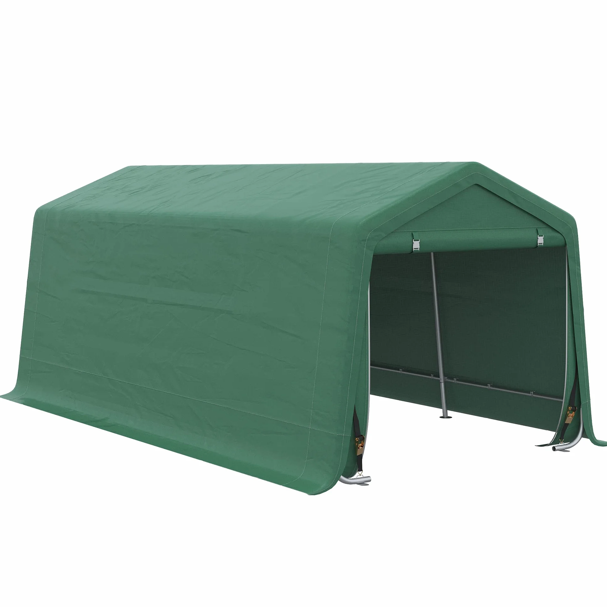 Outsunny Tente Garaje Carport 6 x 3 m Acier galvanisé PE Haute densité 180 g/m² imperméable Anti-UV