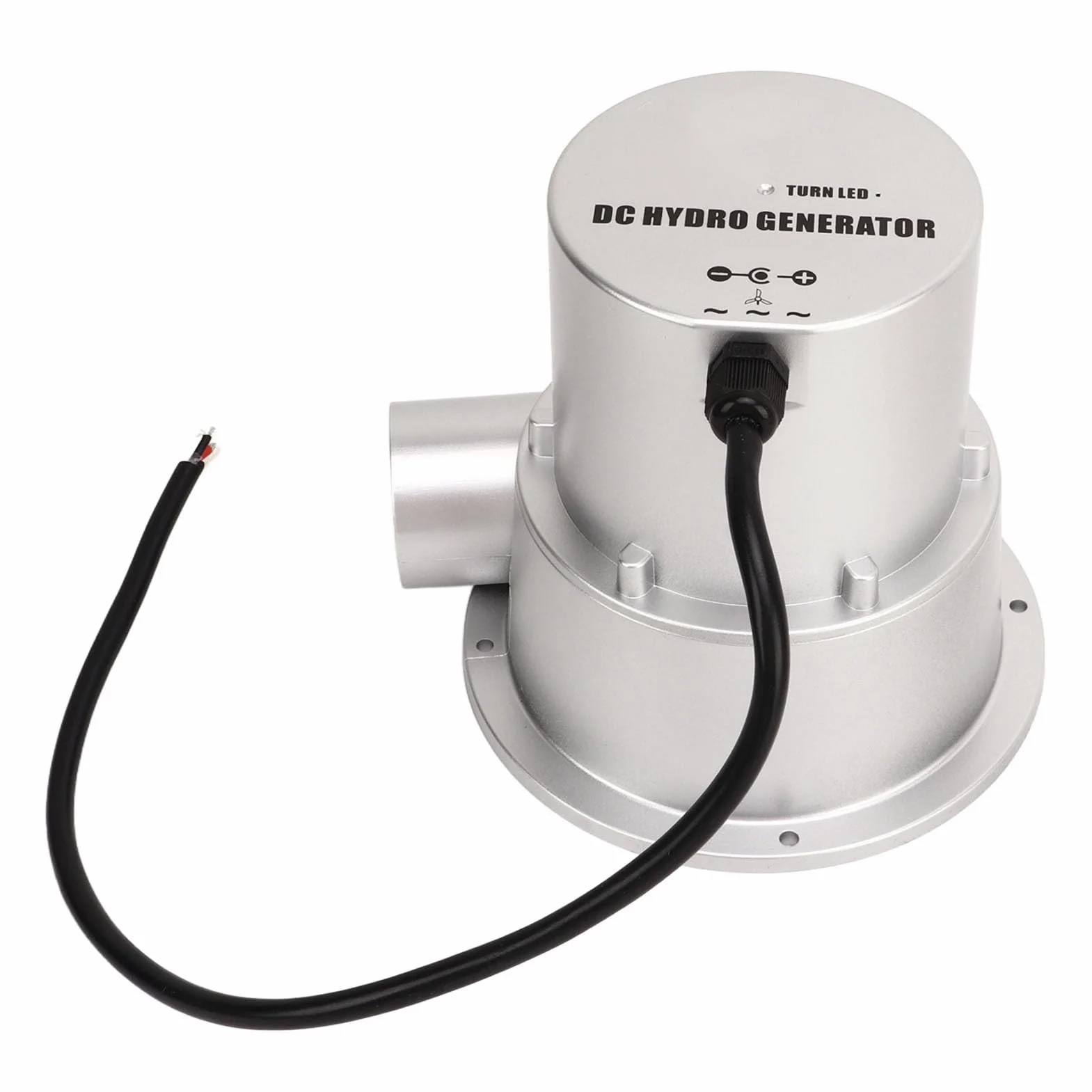 ciciglow Hidrogenador de Turbina de Agua Pequeña con Alta Eficiencia de Generación de Energía para Cargar Baterías de 12 V, Control Remoto Disponible, Material ABSDC (SJ18A)