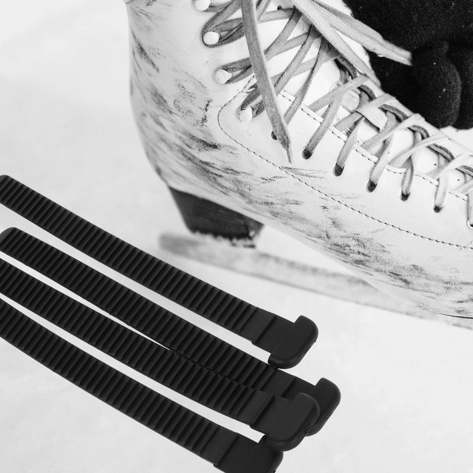Correas Ajustables para Patines en Línea y Snowboard de PVC Negro, 4 Piezas