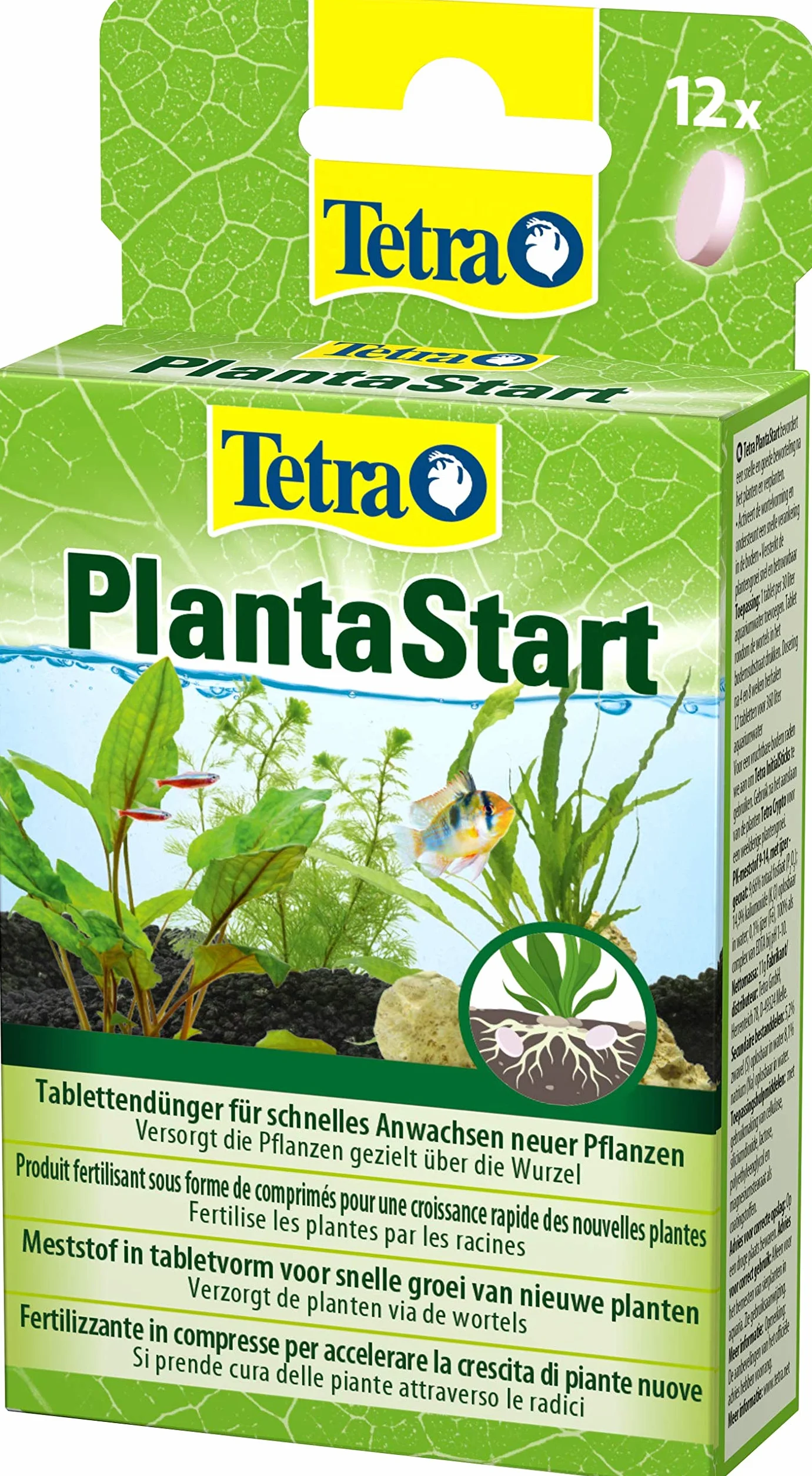 Tetra PlantaStart 12 tabletas estimulante crecimiento plantas trasplantadas
