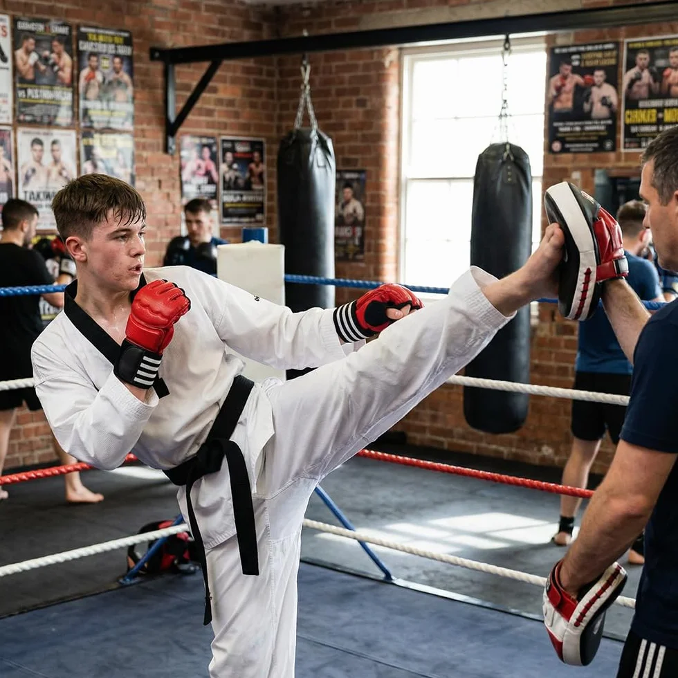 Guantes de Boxeo para Niños MMA Kárate Taekwondo Artes Marciales 3-15 años