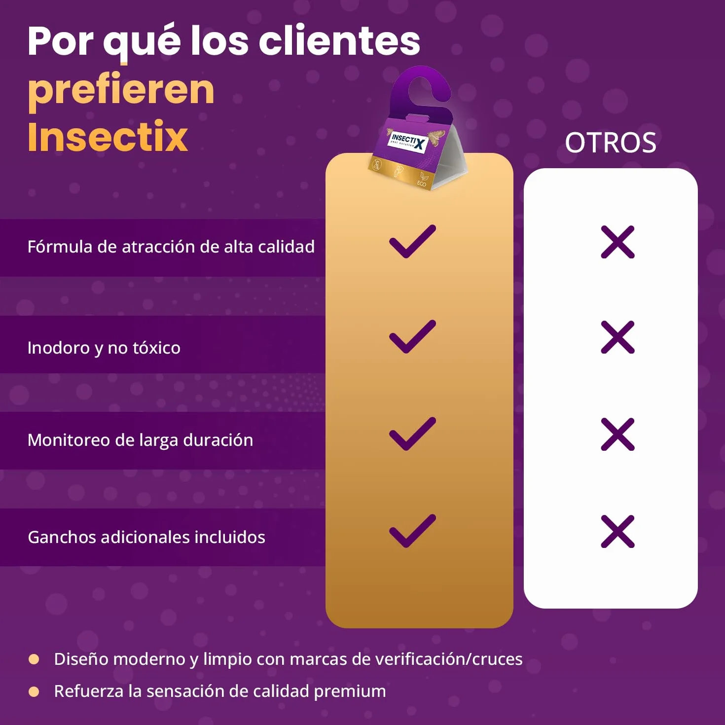 Trampas para polillas de la ropa Pack 6 sin olor no tóxicas para armarios y cajones