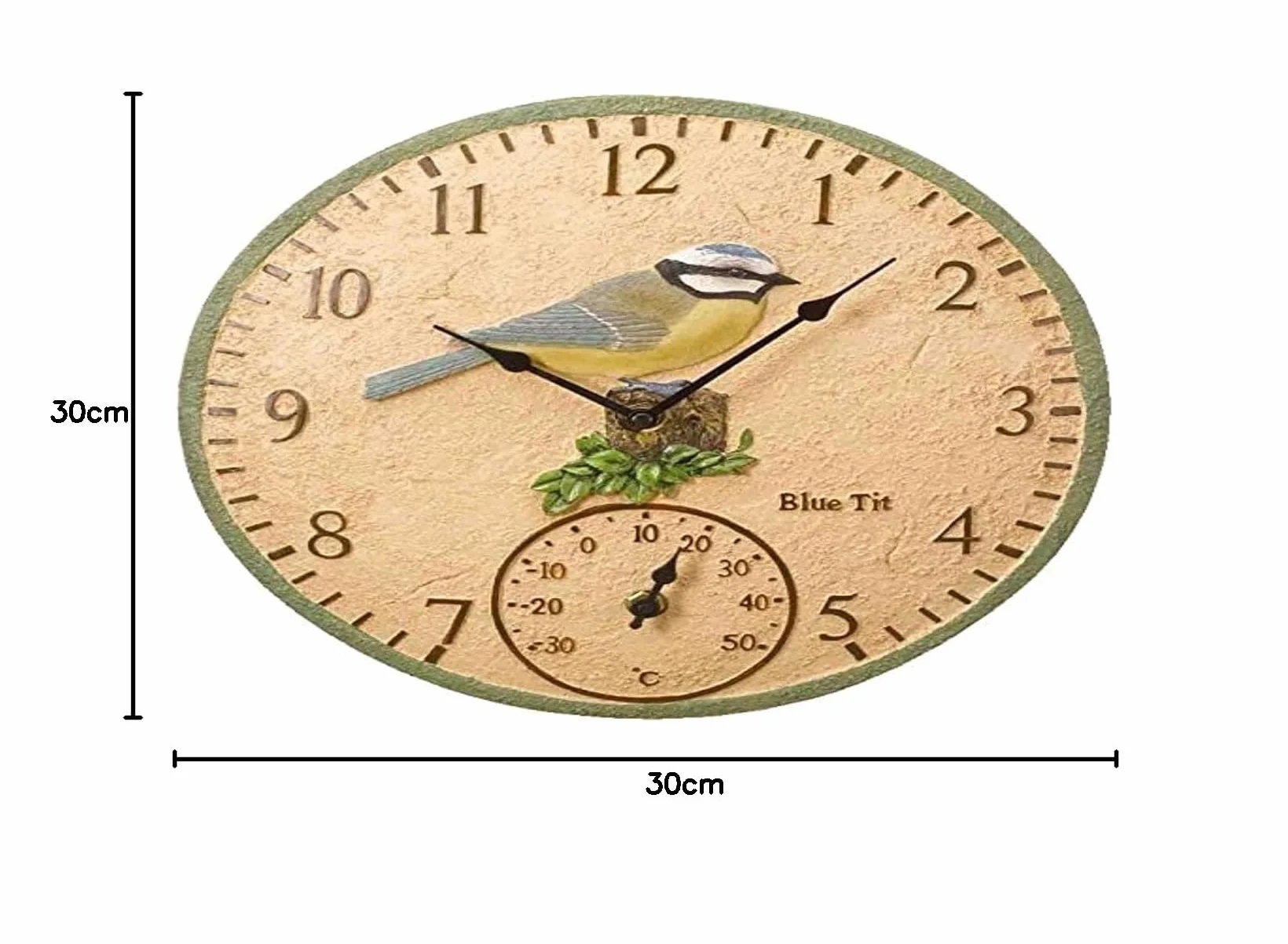 Smart Solar Reloj de pared Azul 30x30x5 cm