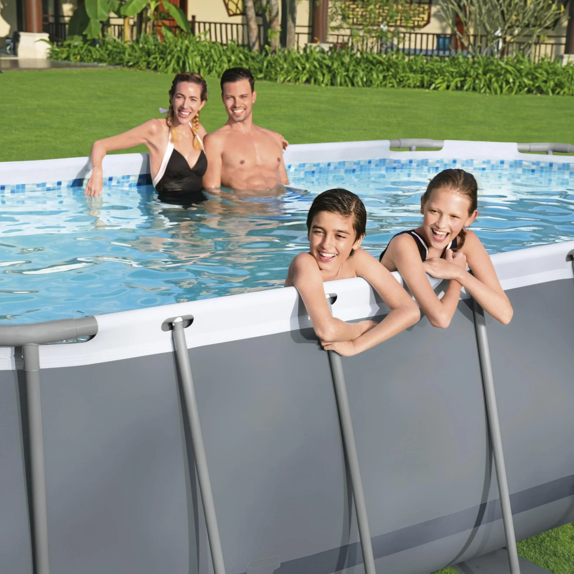 Bestway Juego de Piscina Ovalada 10' x 6'7" x 33" 3.05m x 2m x 84cm