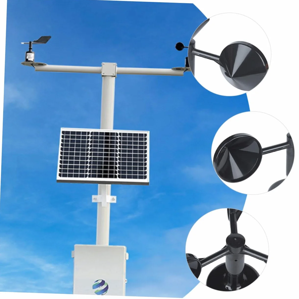Yardwe Carcasa De Anemómetro De Plástico Abs Ligera Y Resistente para Indicador De Viento Compatible con Sensores De Velocidad