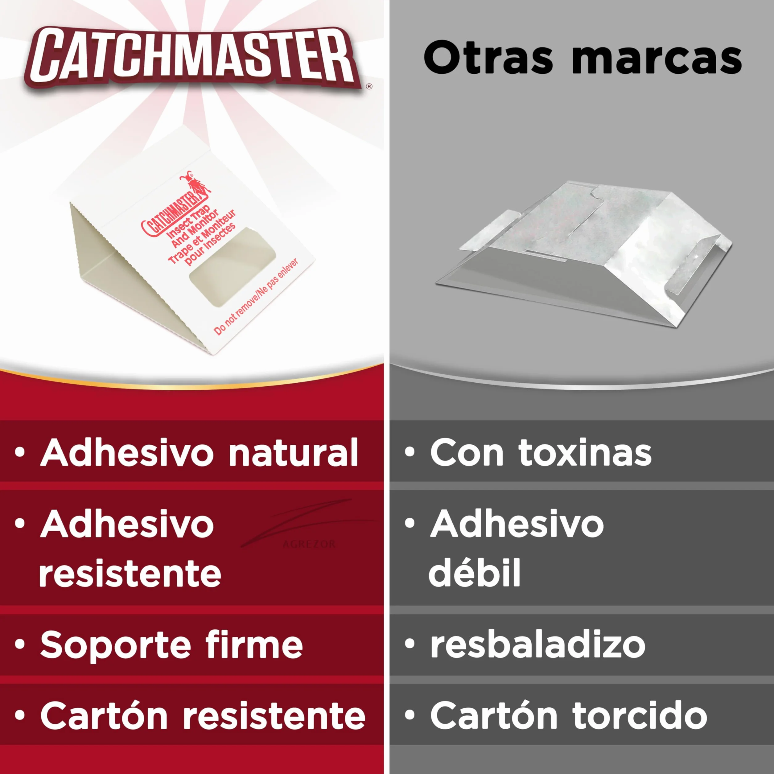 Catchmaster 100i Trampas para Cucarachas 30 Piezas Adhesivas Sin Veneno