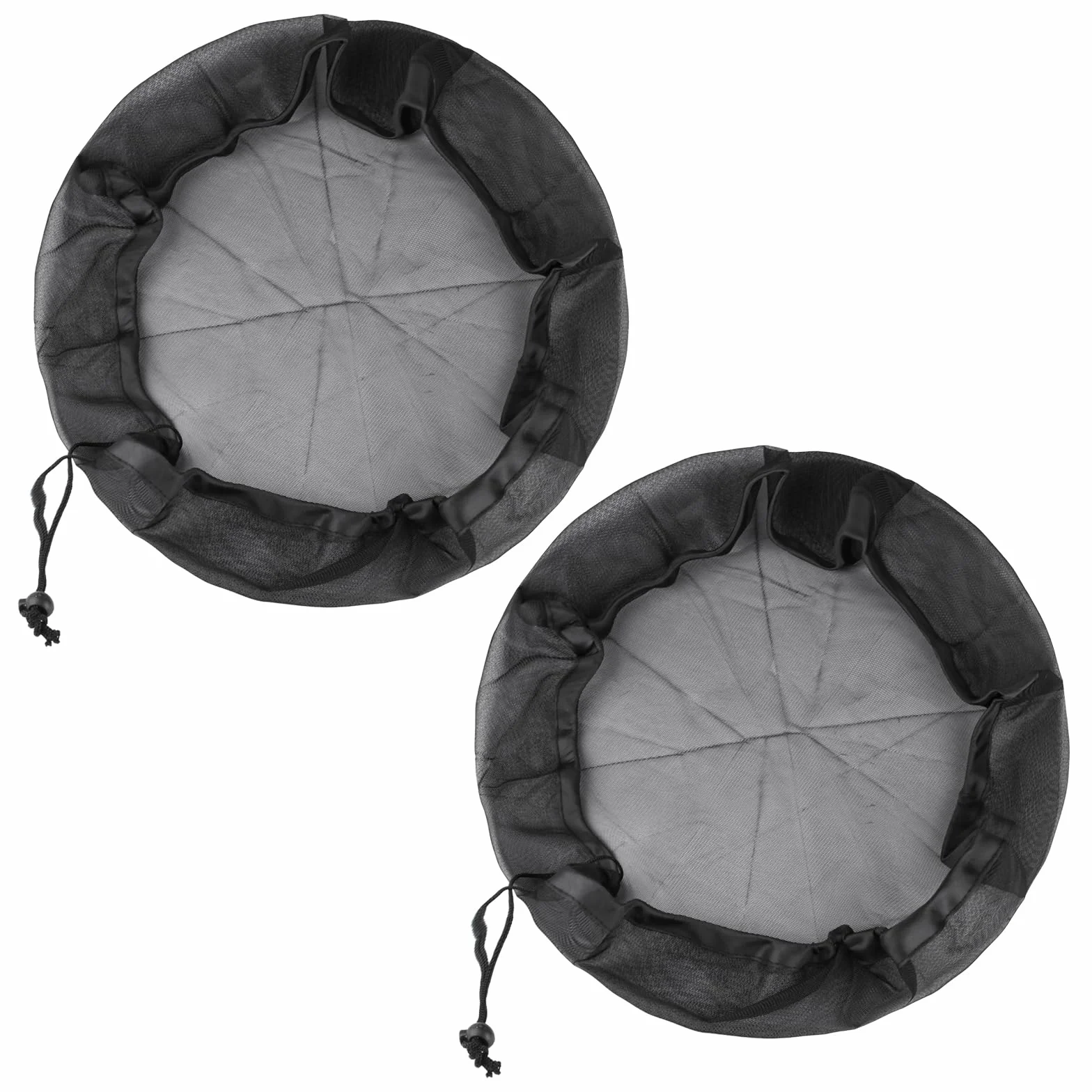 Cubiertas de red ajustables para barriles de lluvia, red protectora de malla de 60 cm