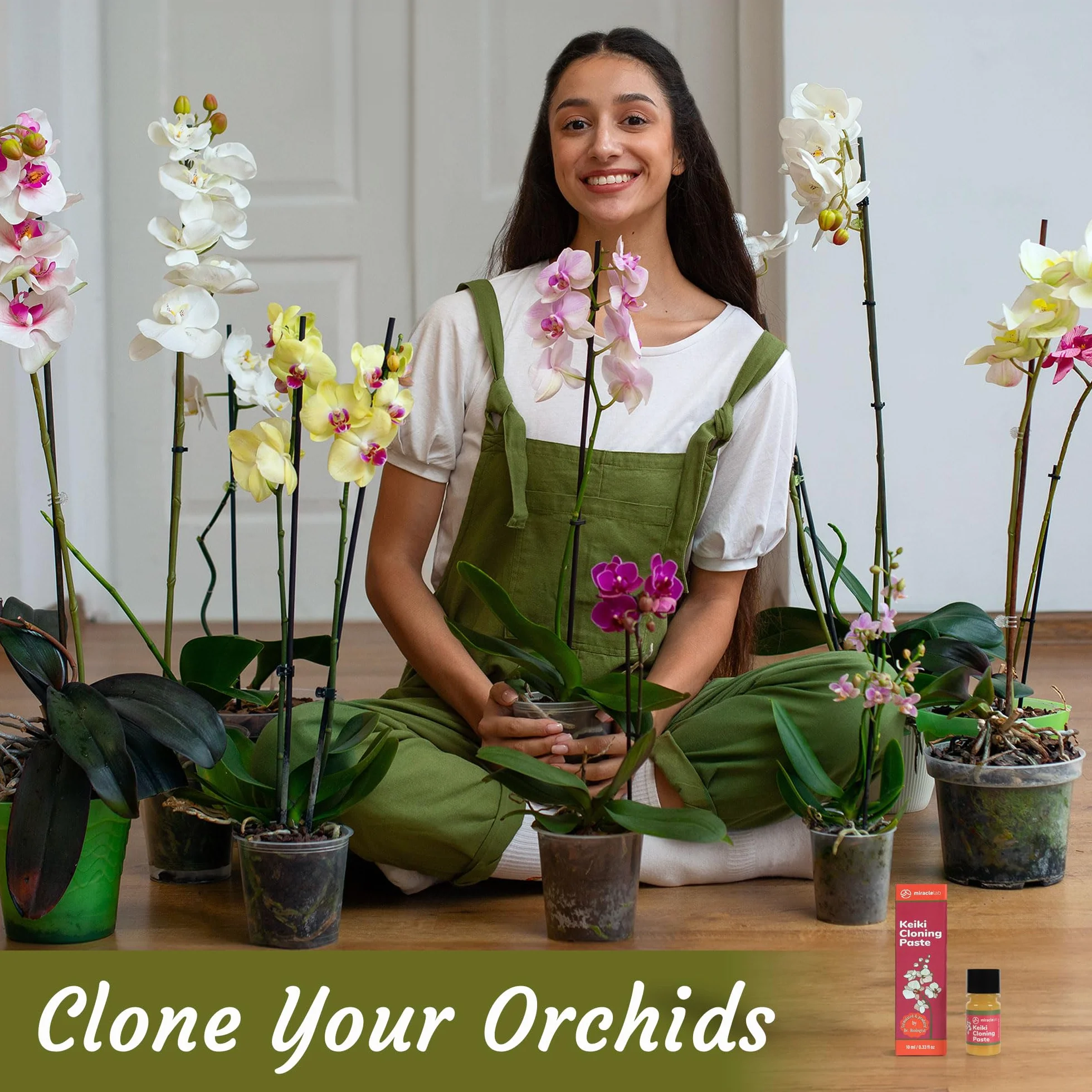 Miracle Lab Keiki Pasta de clonación Fórmula de citoquinina para orquídeas plantas de interior 0.33 onzas