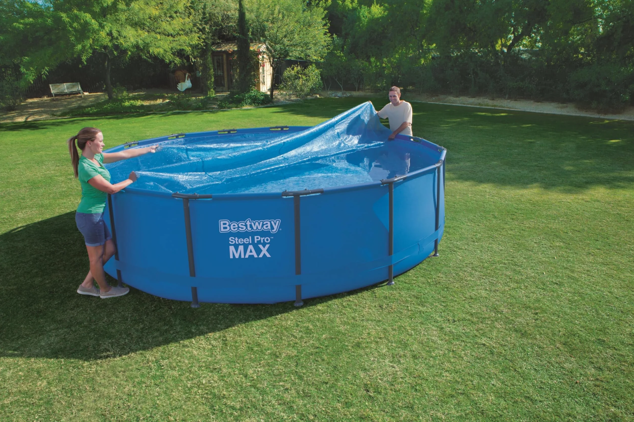 Bestway 58253 Cubierta solar para piscina Steel Pro 488 cm