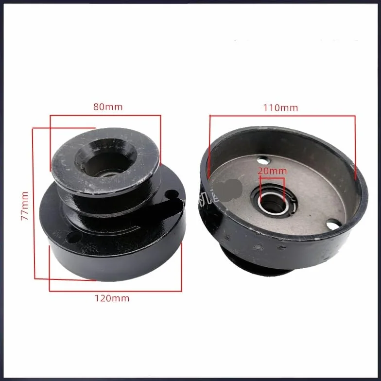 Embrague Centrífugo para Motor 170F, Kit de Tambor de Polea con 3 Resortes para Pulverizador de Gasolina, Motor Diésel, Motocultor y Sistemas de Tracción, 1 Pc(80doubleBcover)
