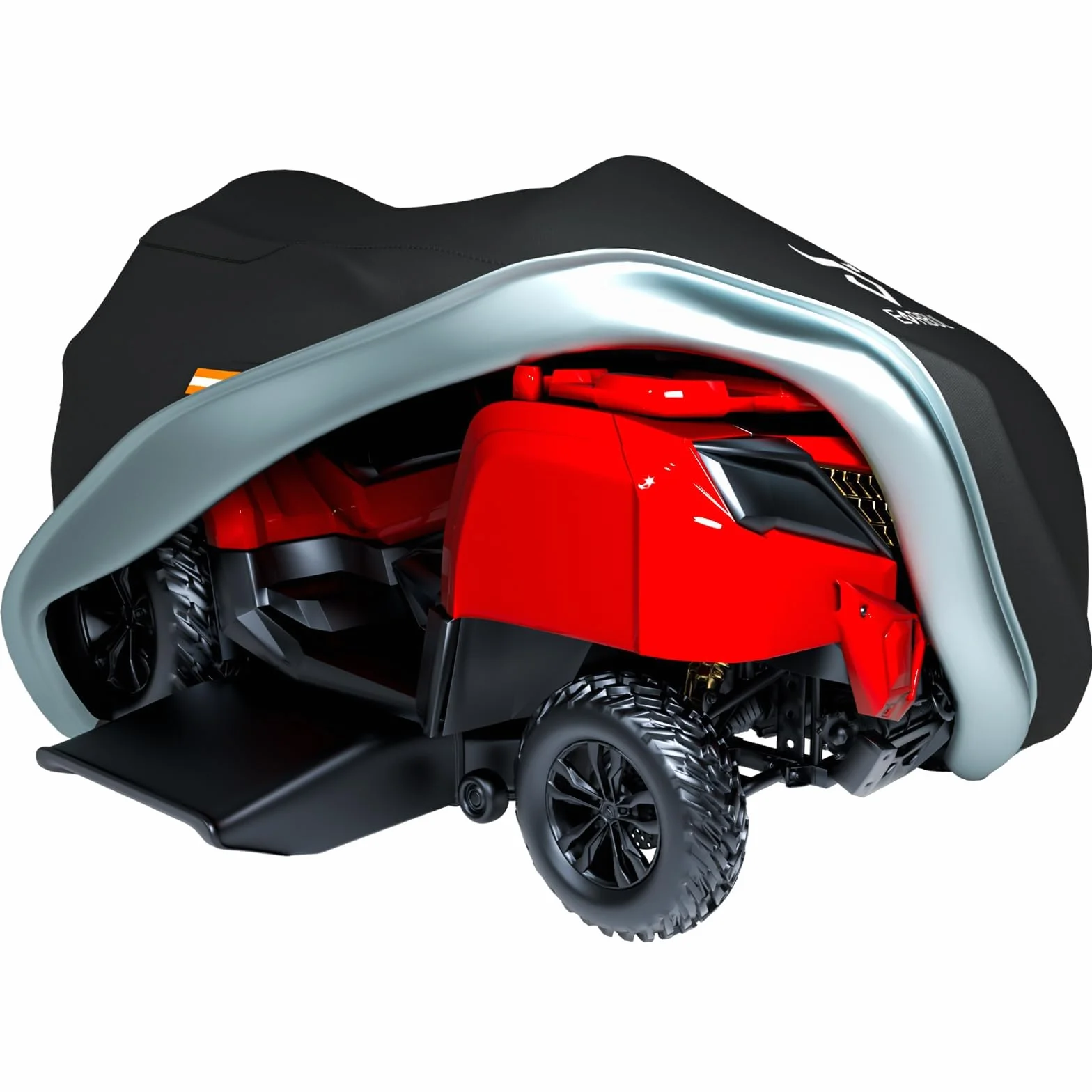 EVRBUL Cubierta para cortacésped resistente al agua 420D, resistente a los rayos UV, a prueba de polvo, para el almacenamiento de cortadoras de césped al aire libre, con bolsa de almacenamiento