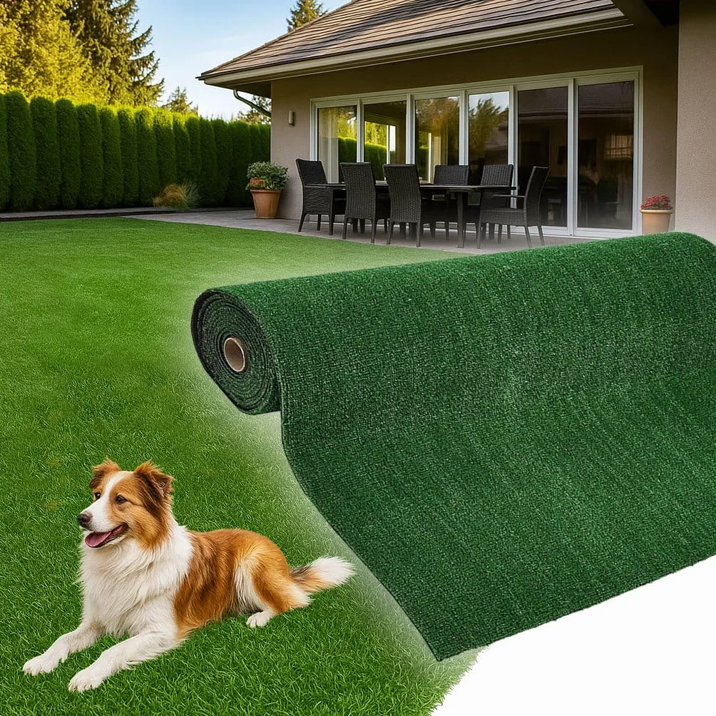 Cesped Artificial 2x5 Barato Exterior Resistente Suave Rollo Terraza Compatible Animales Alfombra Exterior 7mm