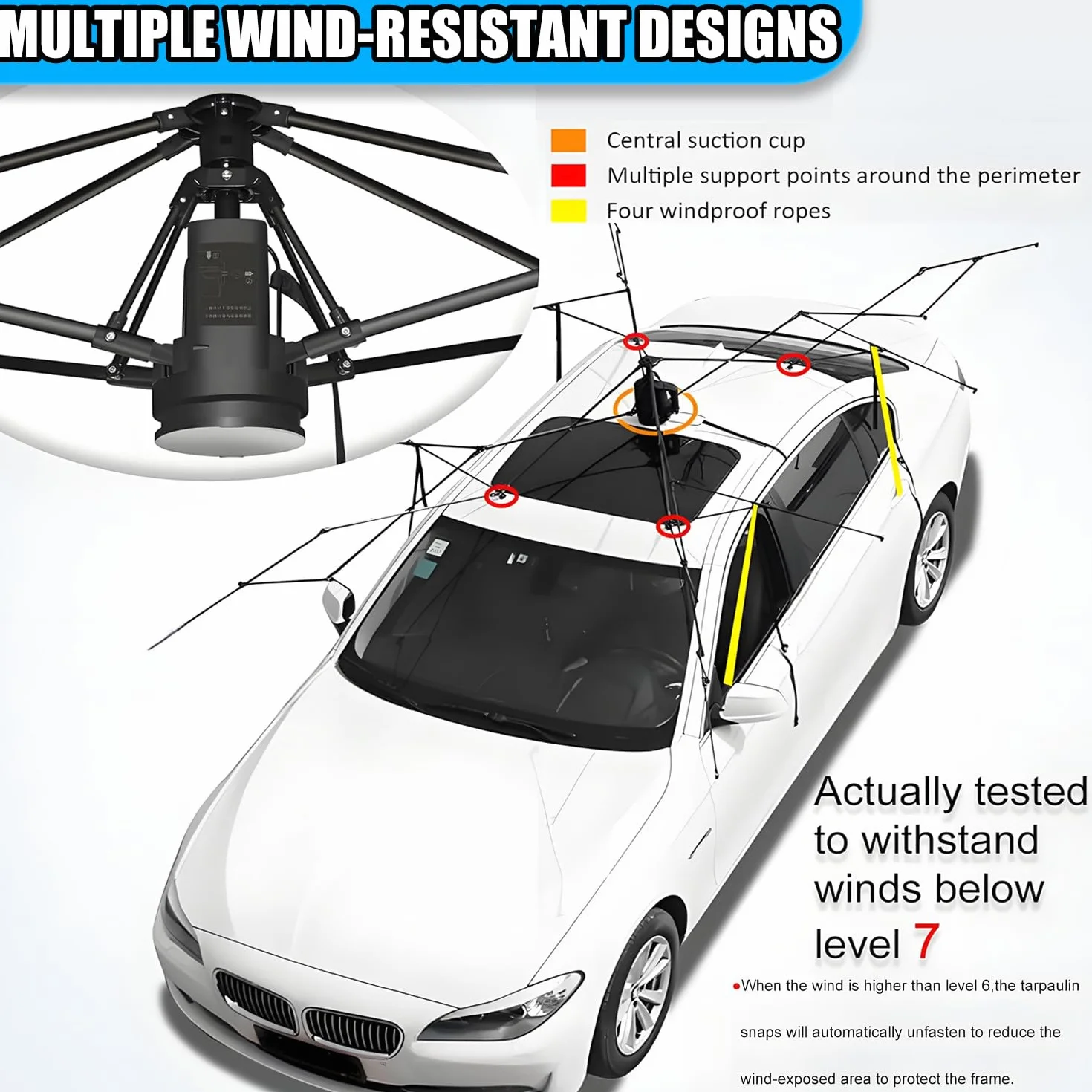 Cochera portátil con protección solar toldo plegable para coches silvergray 5m