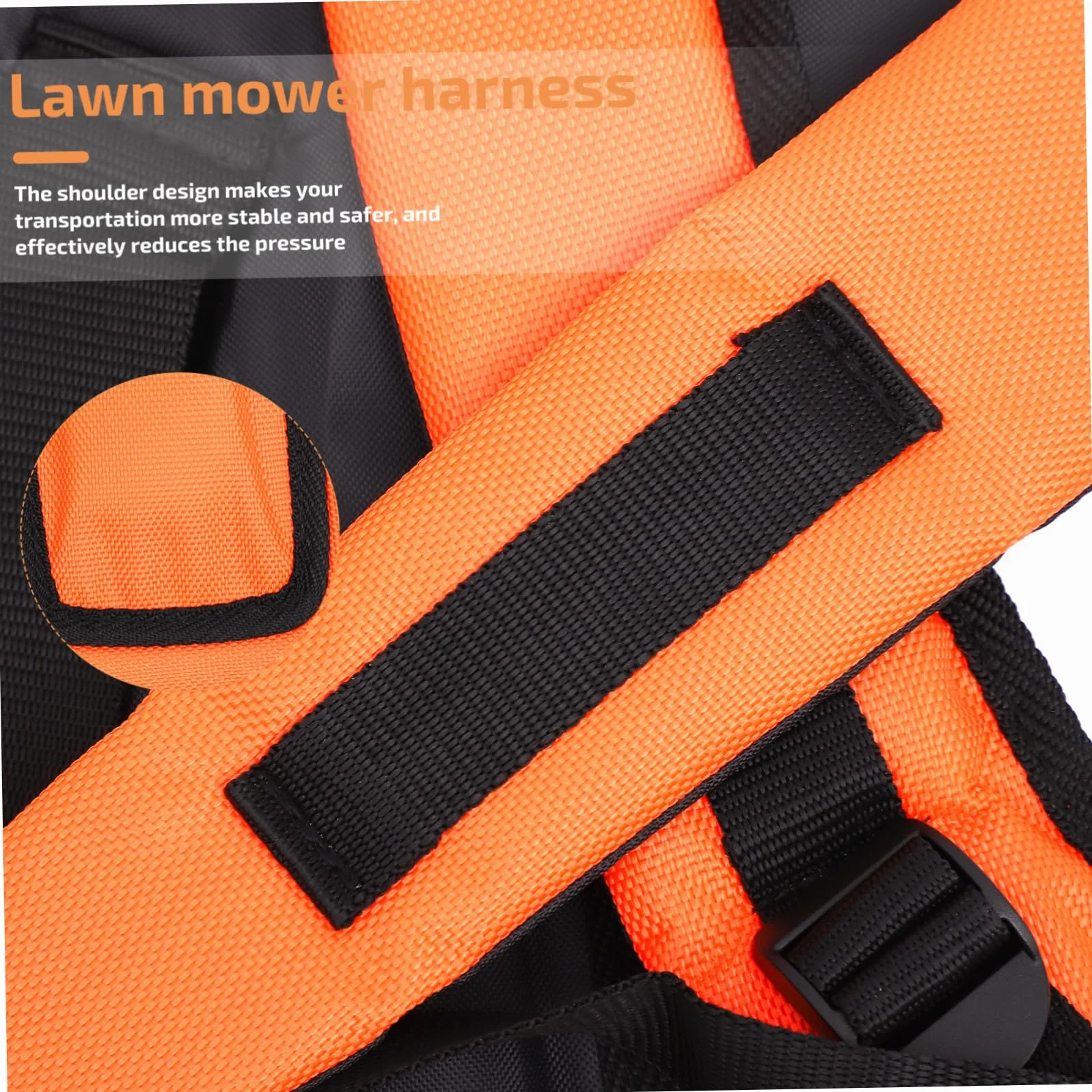 Gatuida 2piezas Correas Dobles para Cortacésped Arnés Acolchado Hombro Cinturón Práctico para Desbrozadora Uso Cómodo Jardinería