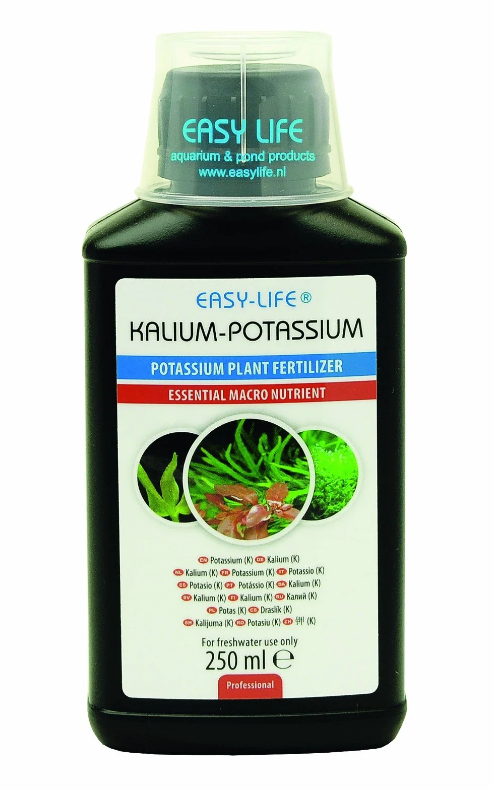 Easy-Life Potassium (K) Suplemento de Potasio para Plantas de Acuario, Abono Líquido Concentrado, 250ml