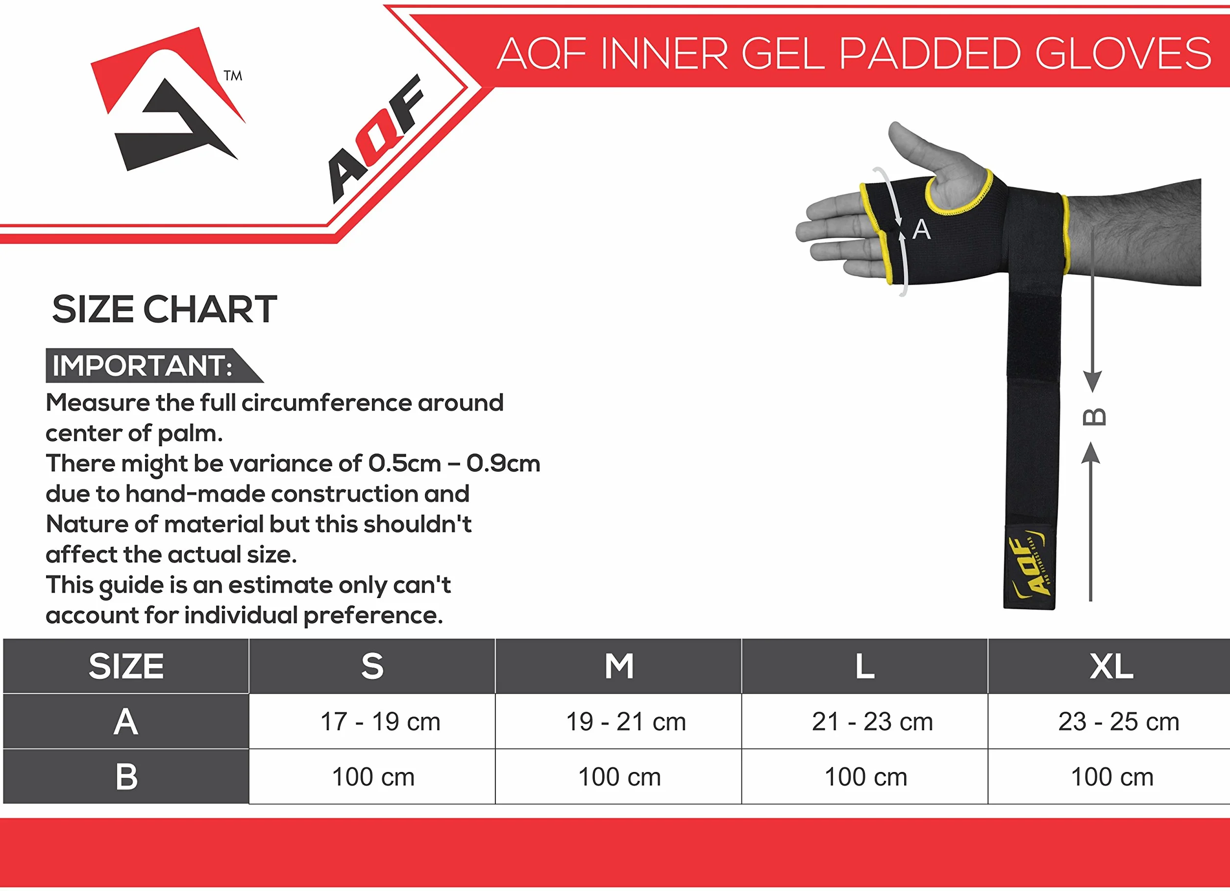 AQF Vendas de Boxeo, Guantes Interiores, Mano Wraps 2 Dedos 100cm para Muay Thai, MMA