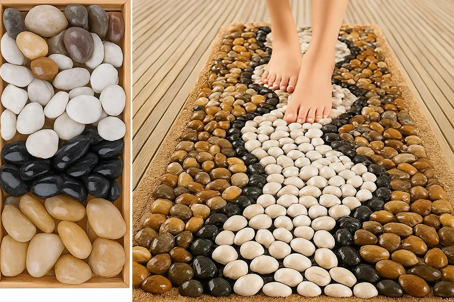 Piedras decorativas naturales 3-5 cm alto pulido para acuarios macetas jardín 2 kg