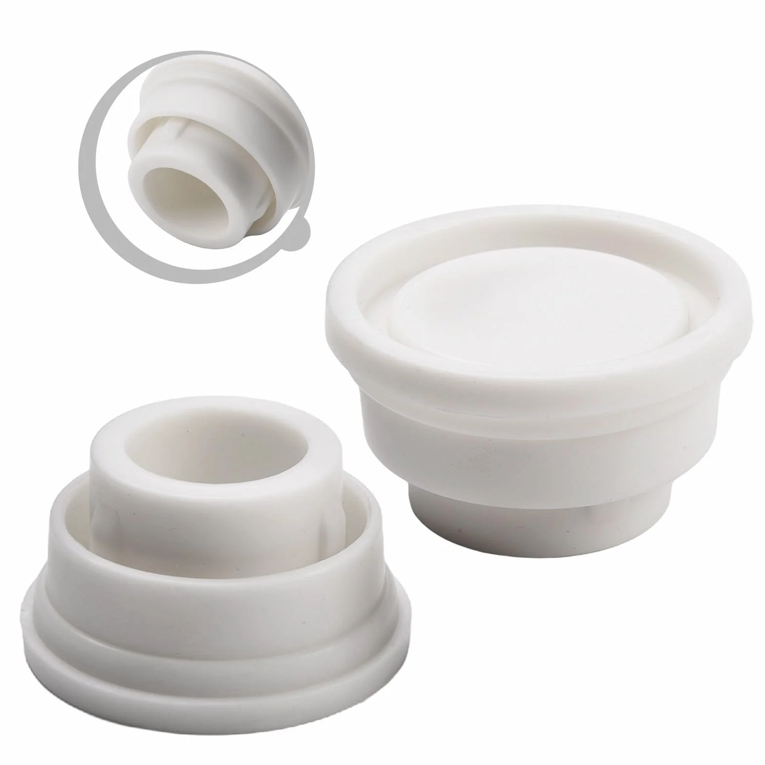 Escalera de goma para piscina 2 unidades tapón protección 1.5 pulgadas blanco 40 mm
