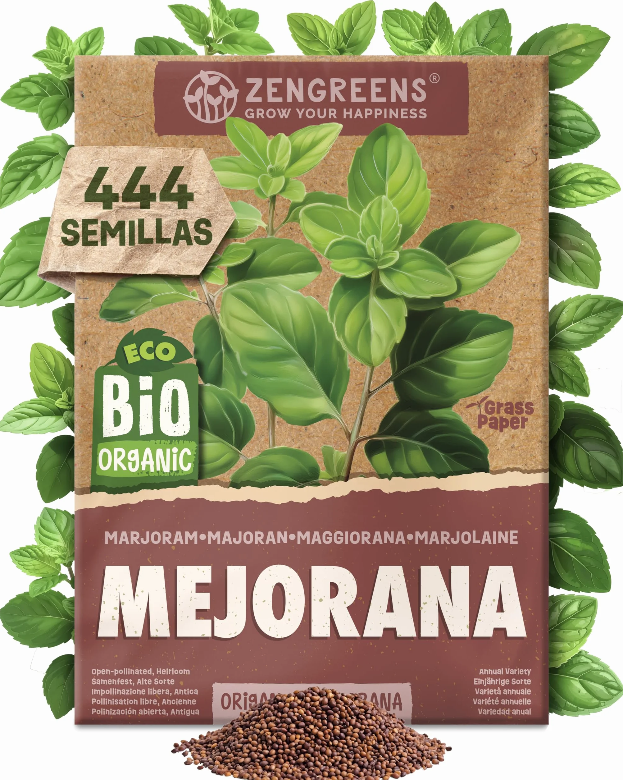 Set de semillas de hierbas aromáticas eco 25 variedades ZenGreens®