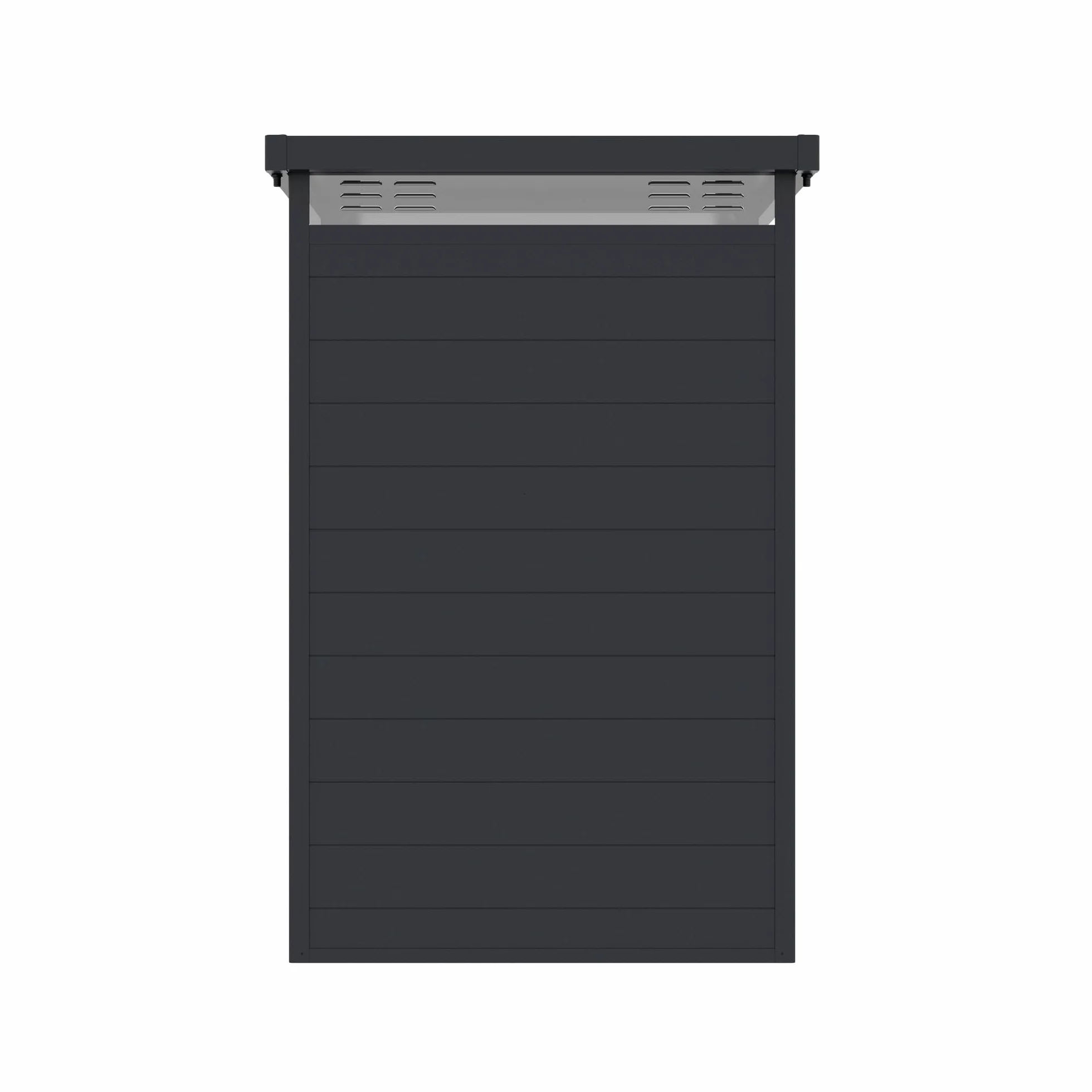 Caseta de Resina Jardín Terra 2,47m2 131x190x196cm Gris Antracita Impermeable Protección UV Estructura Reforzada Aluminio PVC Tragaluz 360º