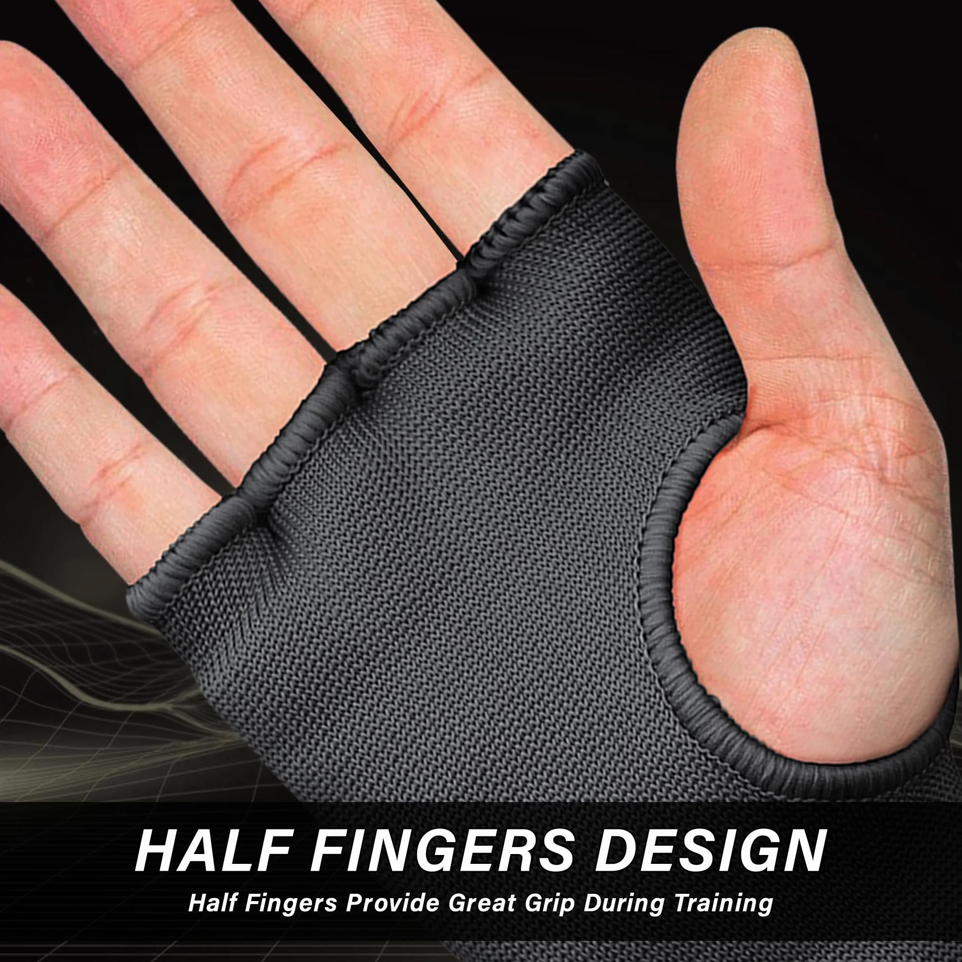 Mytra Fusion Boxeo Vendas Guantes Acolchado de Gel Protector Nudillos sin Tirantes Largos Elástico