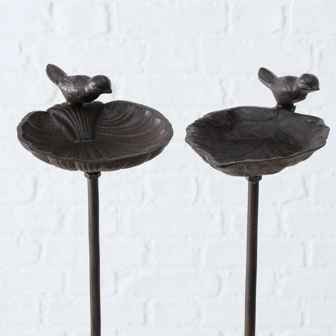 Bebedero para Pájaros de Hierro Fundido 20 cm x 14 cm x 98 cm