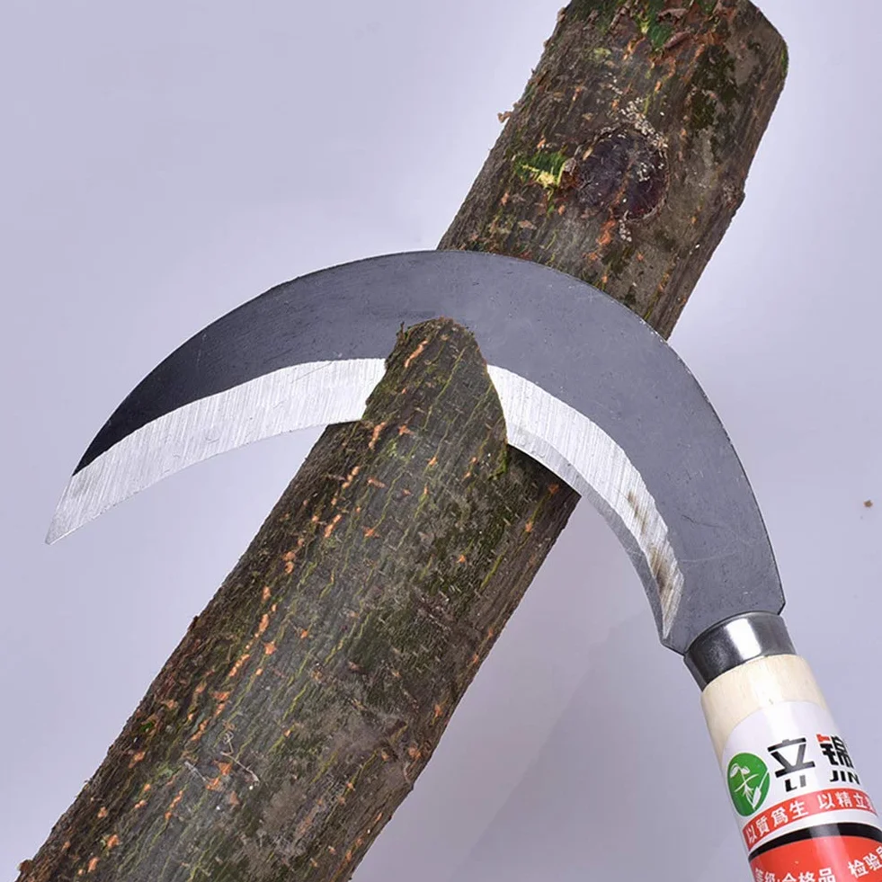 Hoz de Acero Japonesa para Jardinería con Mango de Madera
