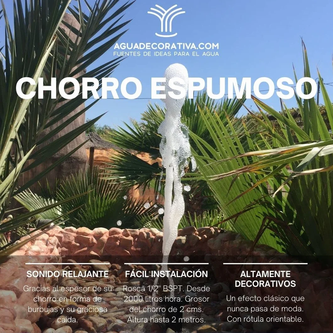 Boquillas para Fuentes de Jardín 1/2 Pulgada Acero Inoxidable Rótula Orientable BF-012-B