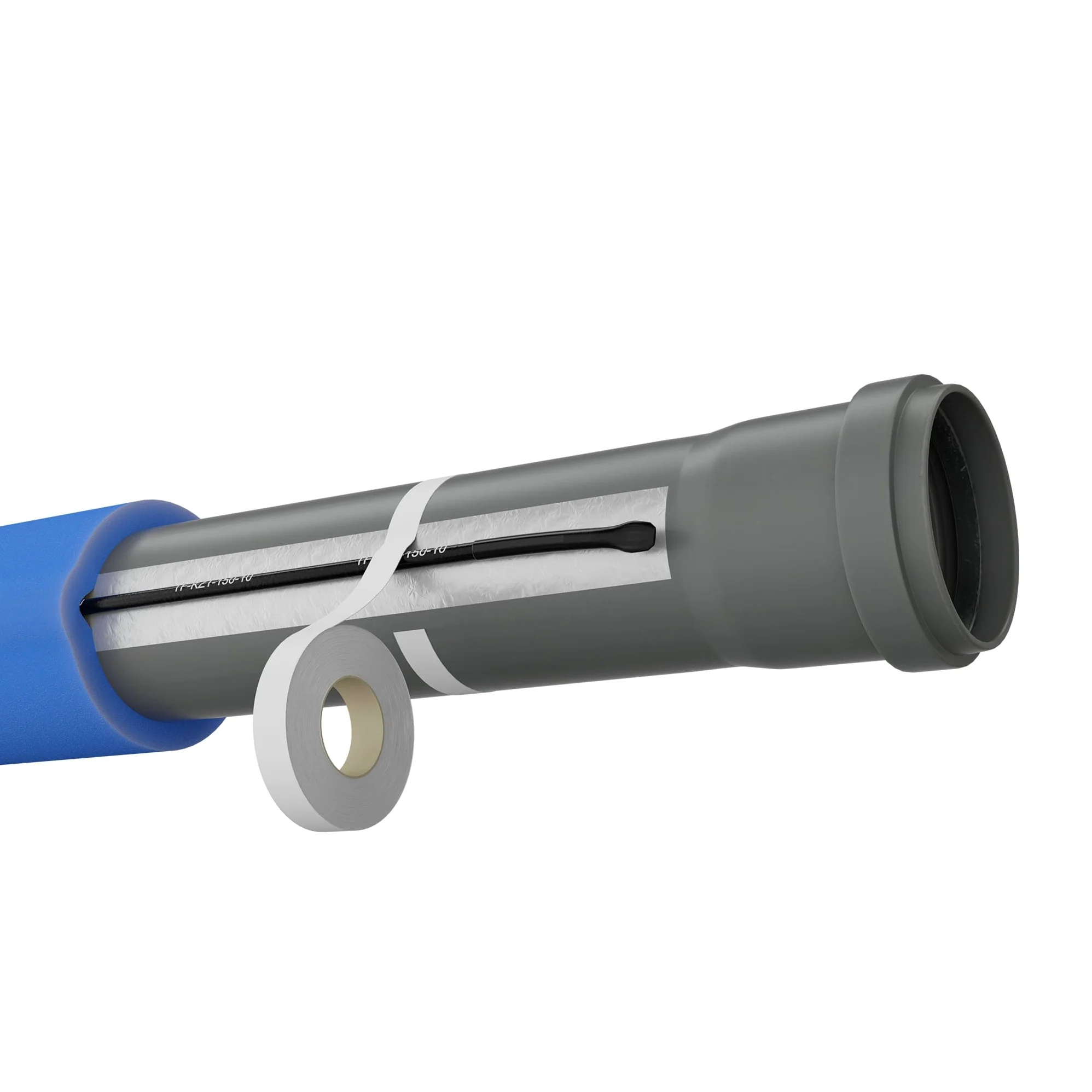 Termofol KZT Cable calefactor con termostato – 5 m – 75 W – Calefacción tubular eficiente para tubos y tanques aislados, protección contra heladas, aislamiento de PVC, ahorro de energía, calefacción