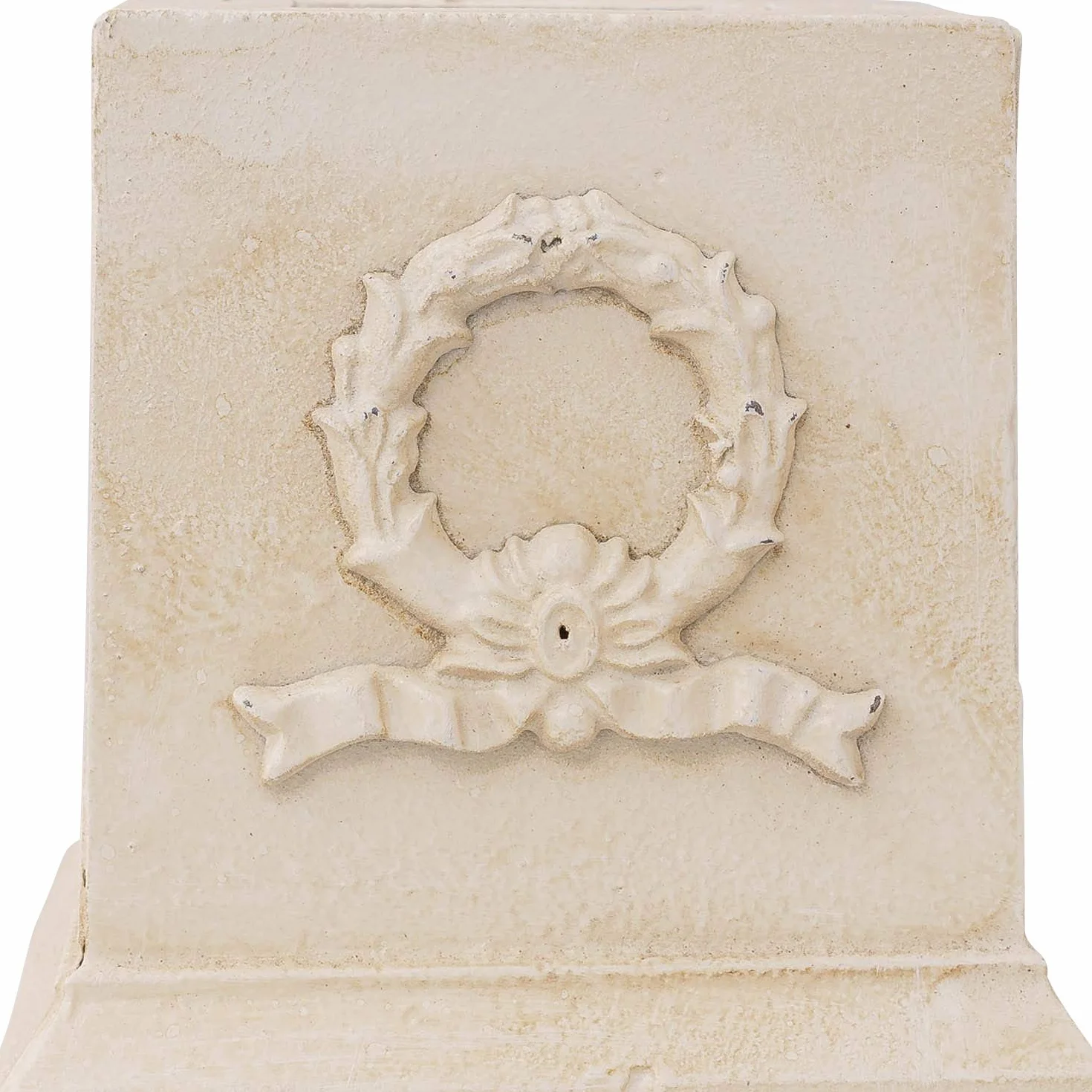 Base sólida Plataforma de jardín Hierro 20cm Estilo Antiguo Blanco