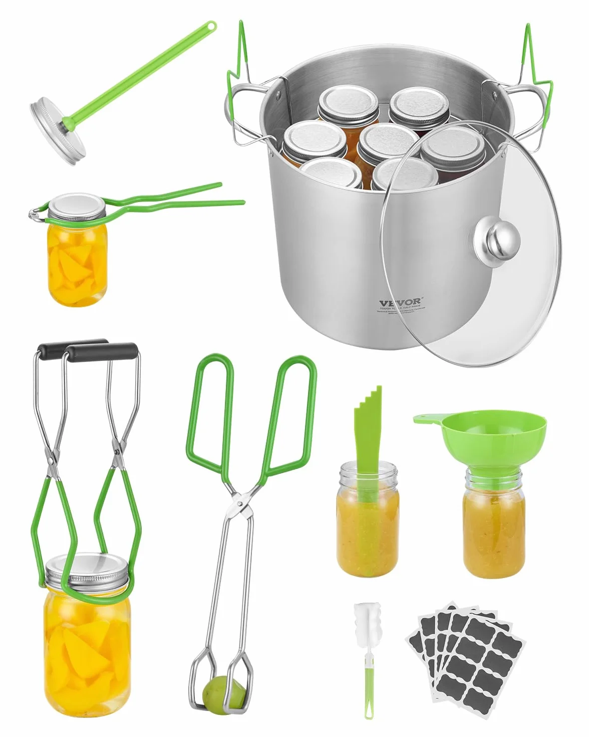 VEVOR Kit de Inicio para Enlatado, 9 Piezas de Acero Inoxidable