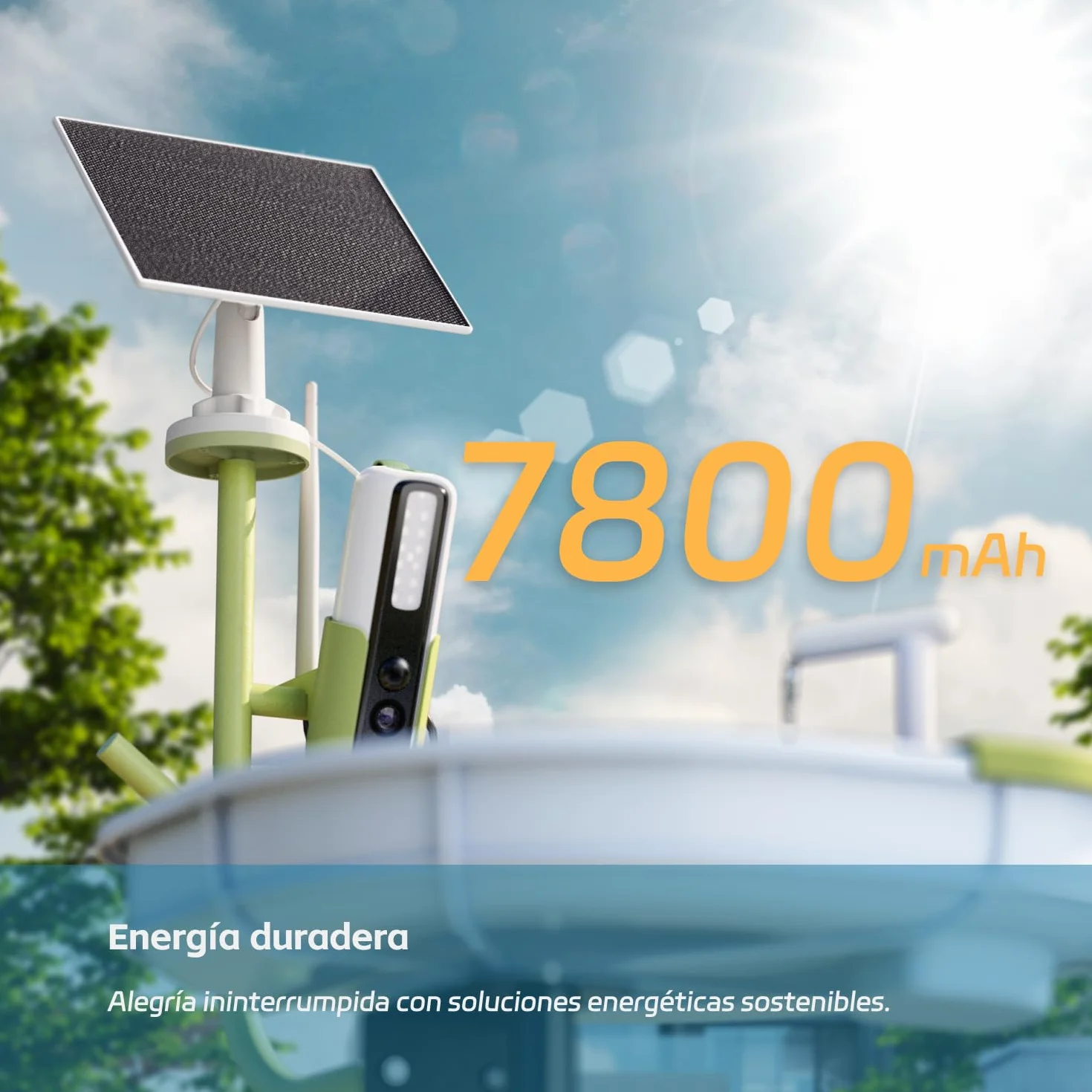 RELI Birddy Original Smart Bird Bath con cámara solar