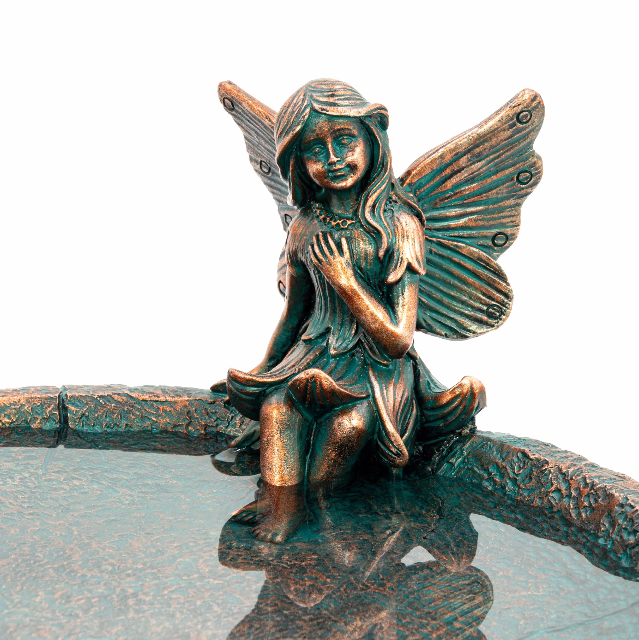 Hada en bebedero pajaros Ø60 cm figuras de jardin exterior - Comedero y Decoracion exterior con Elfa