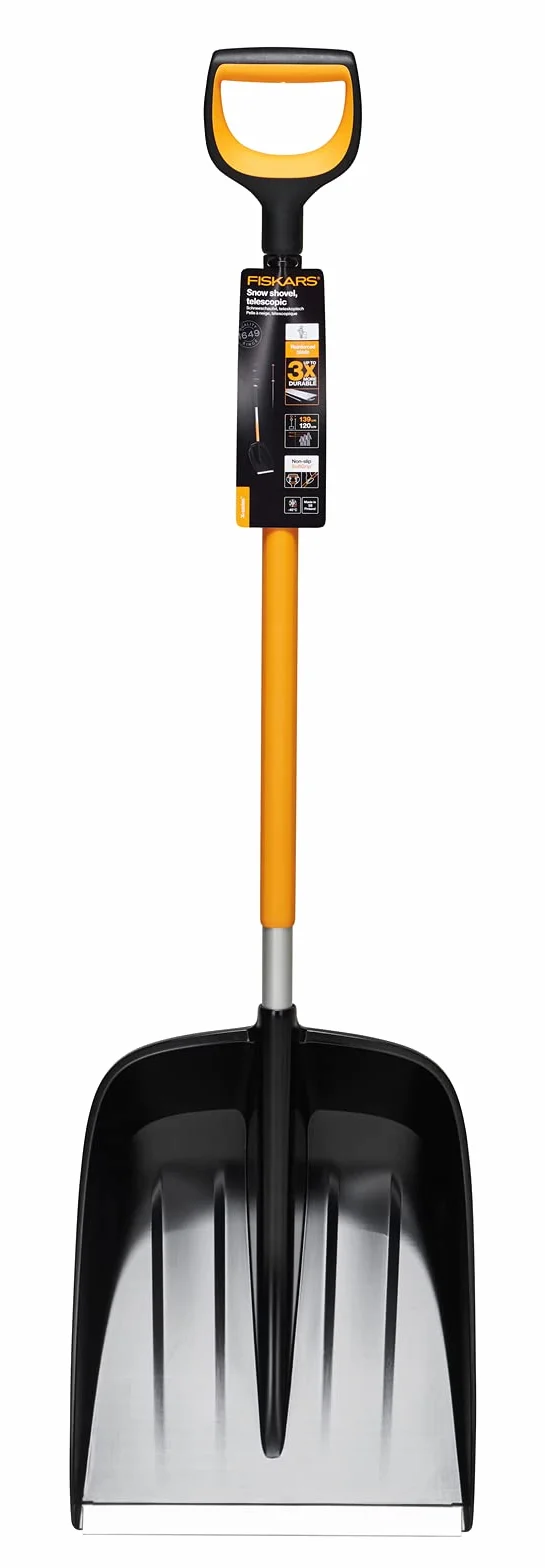 Fiskars Pala de nieve X-series 132 cm Aluminio/polímero Negro naranja gris