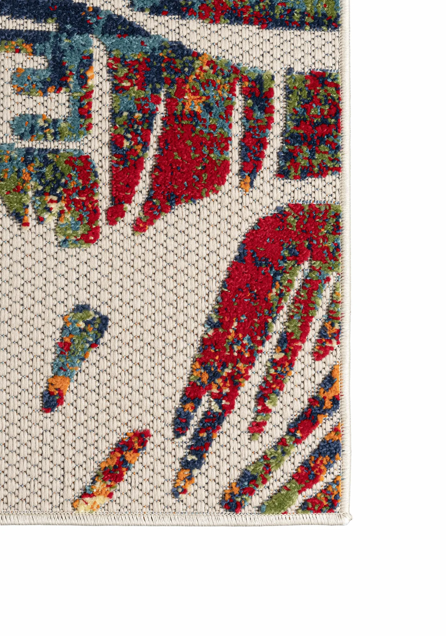 Mazovia Alfombra Exterior Impermeable 80 x 150 cm Multicolor Floral