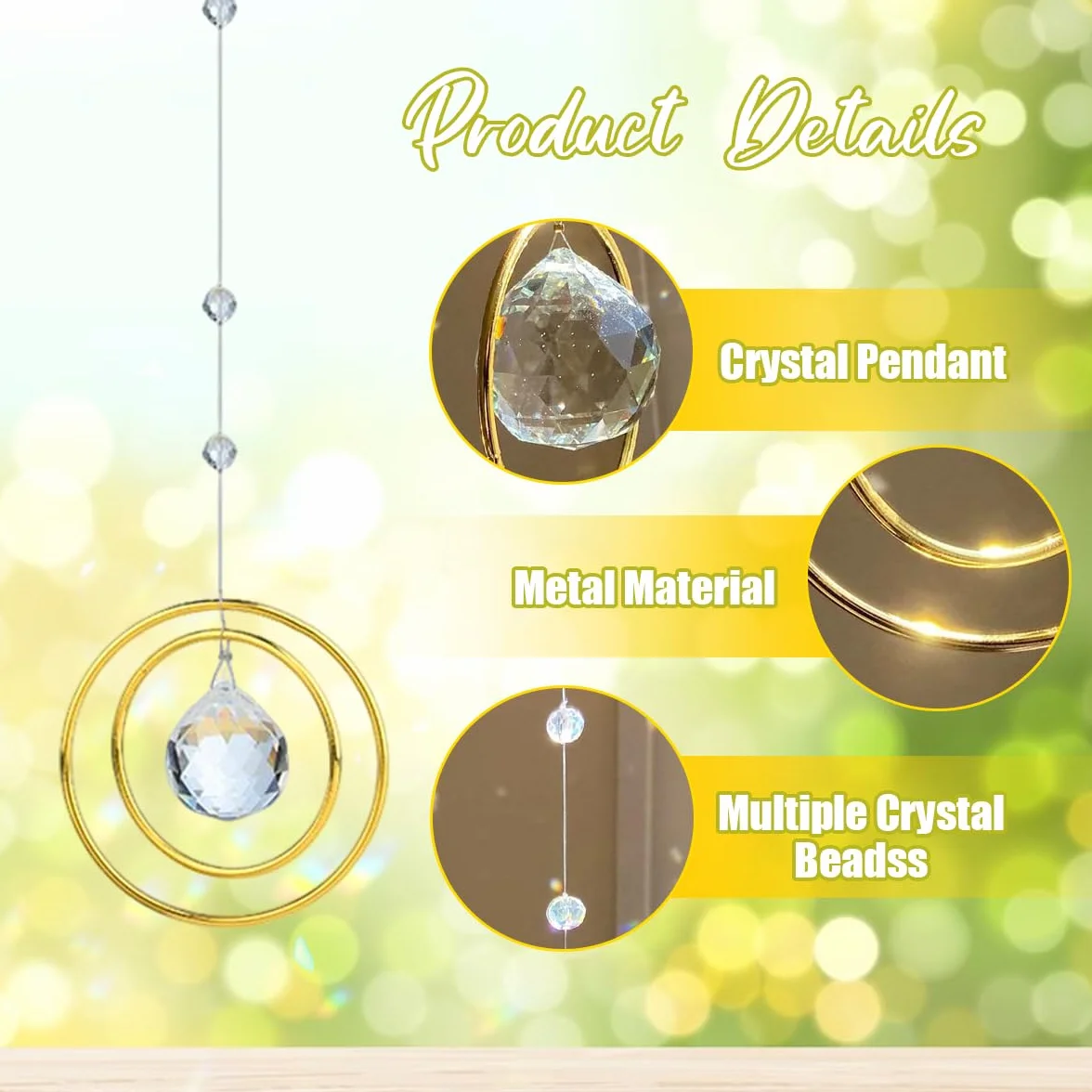 Atrapasoles Cristal Prismas Arcoíris Colgantes para Ventana Decorativos