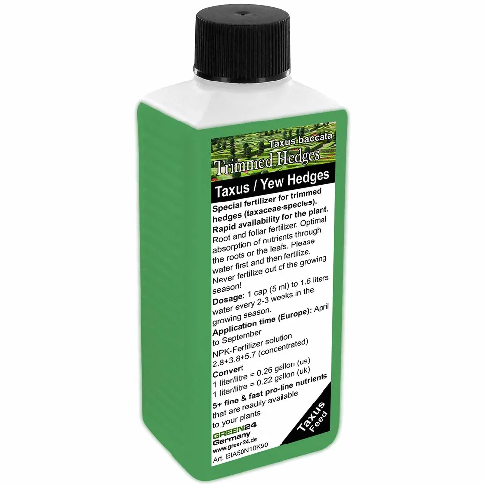 Taxus cortasetos fertilizante líquido NPK K-potassium root suelo foliar planta profesional