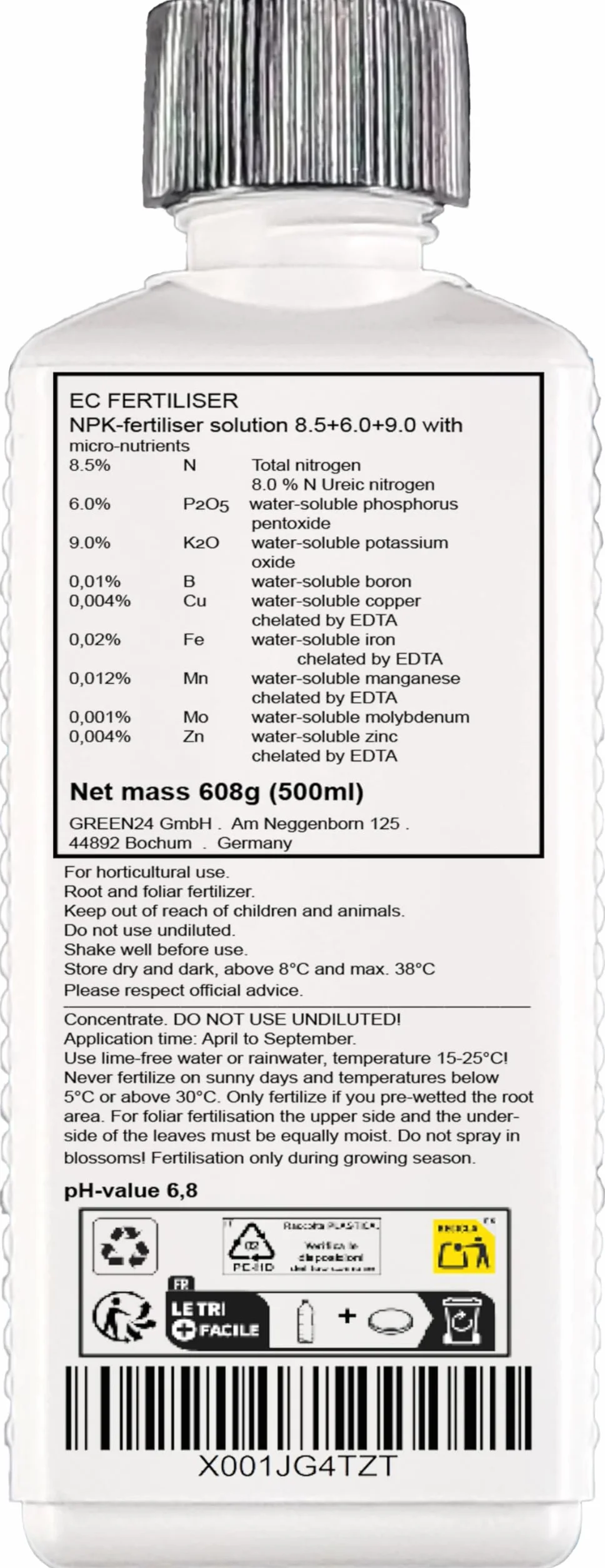 Abono para palmeras 500 ml profesional alta tecnología raíces hojas macetas bancales