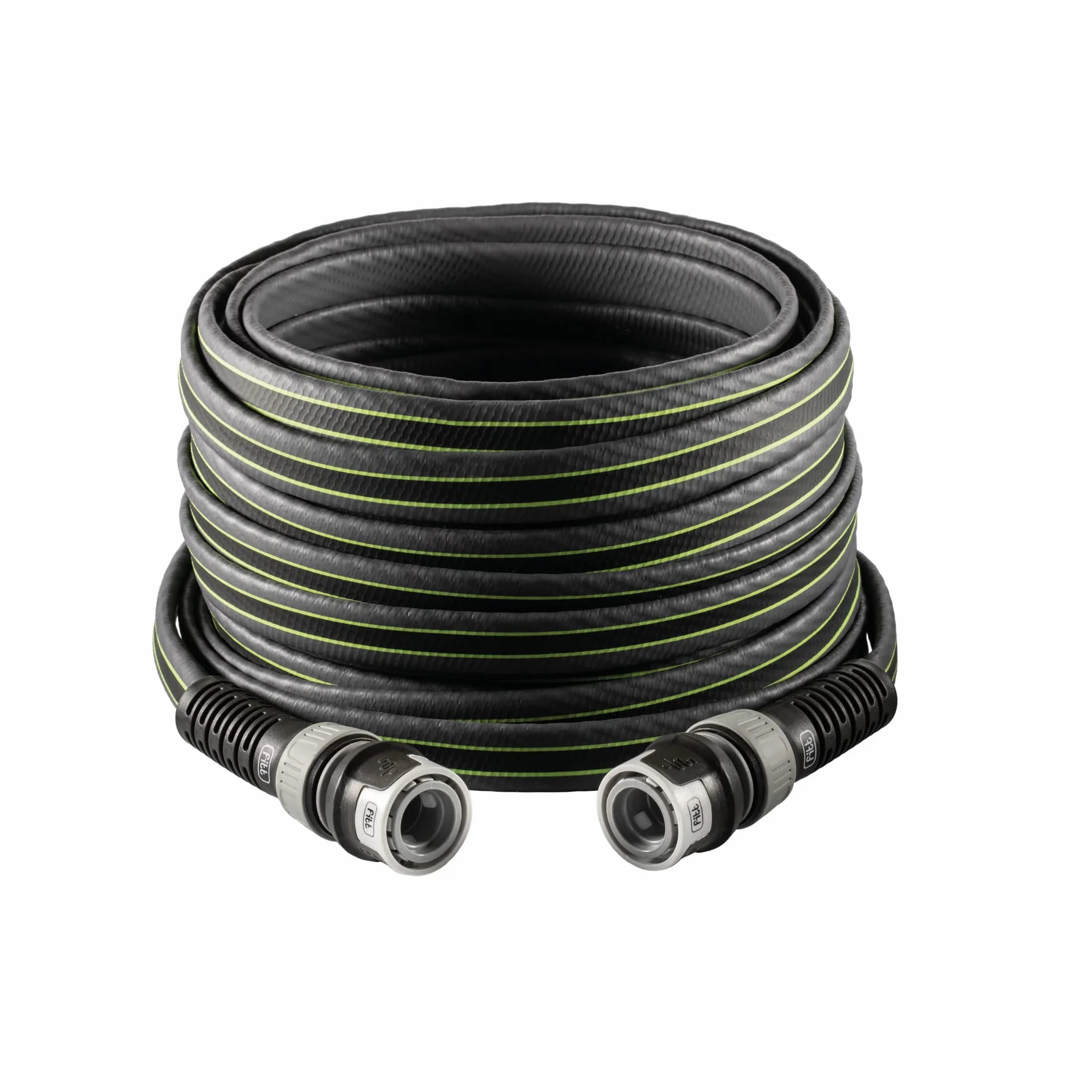 FITT FORCE 3/4" 25 m – Manguera de jardín plana y compacta; Tecnología innovadora; Ligera y resistente; Anti-torsión; Alta durabilidad; Ideal para riego intensivo; Made in Italy