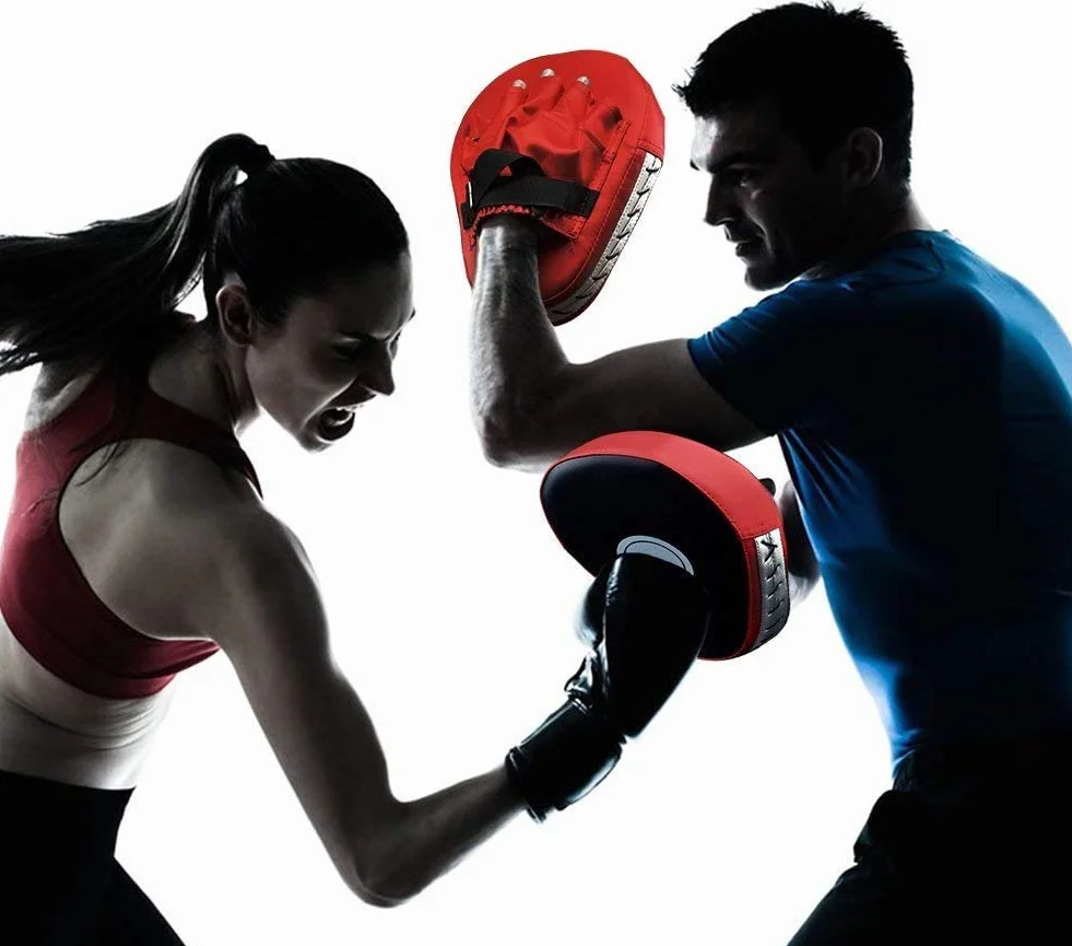 Manoplas de Puñetazo de Cuero PU para Entrenamiento de Boxeo y Karate