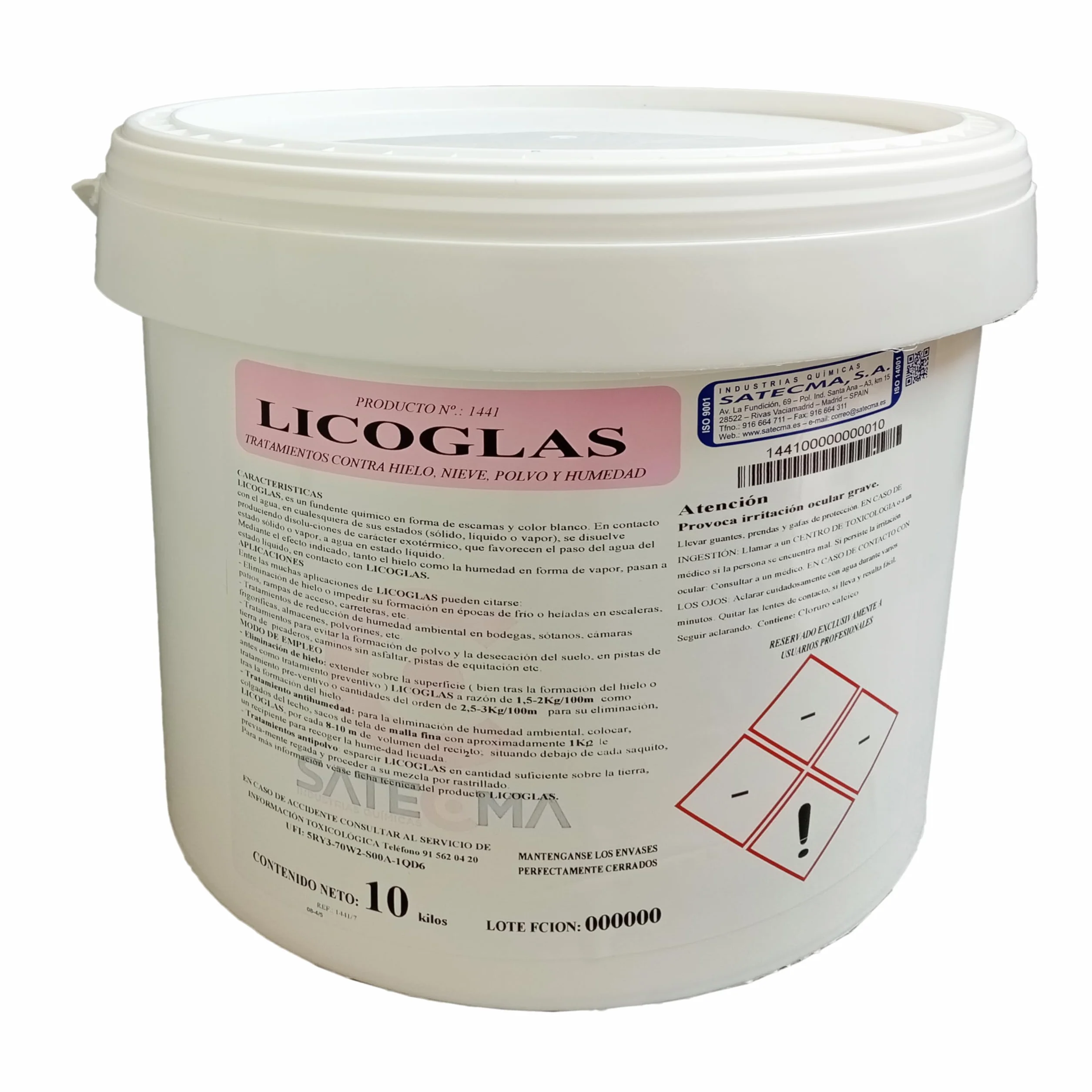 Fundente de Hielo y Nieve LICOGLAS 10KG