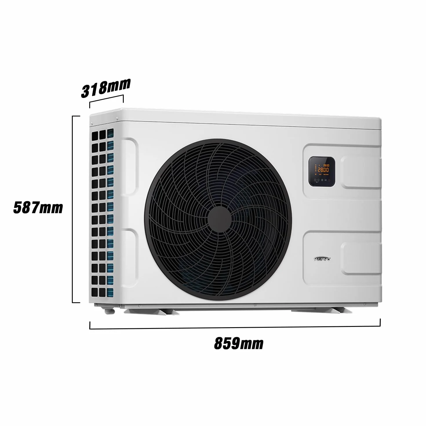 INVERBOOST Bomba De Calor para Piscina Inverter 9,5 kW, Cop 16, WiFi, Control por Voz