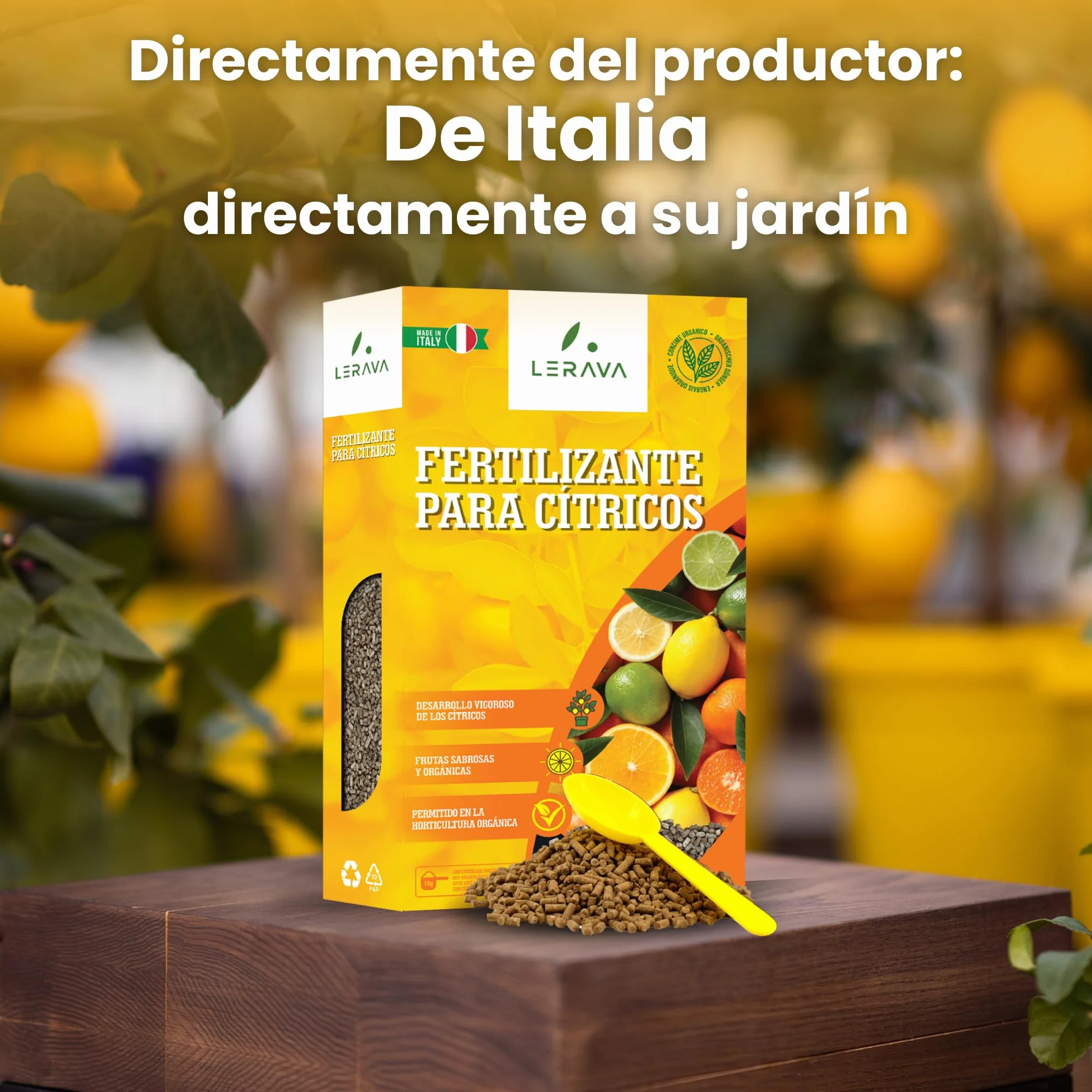 LERAVA Abono cítricos 800g Fertilizante orgánico para cítricos