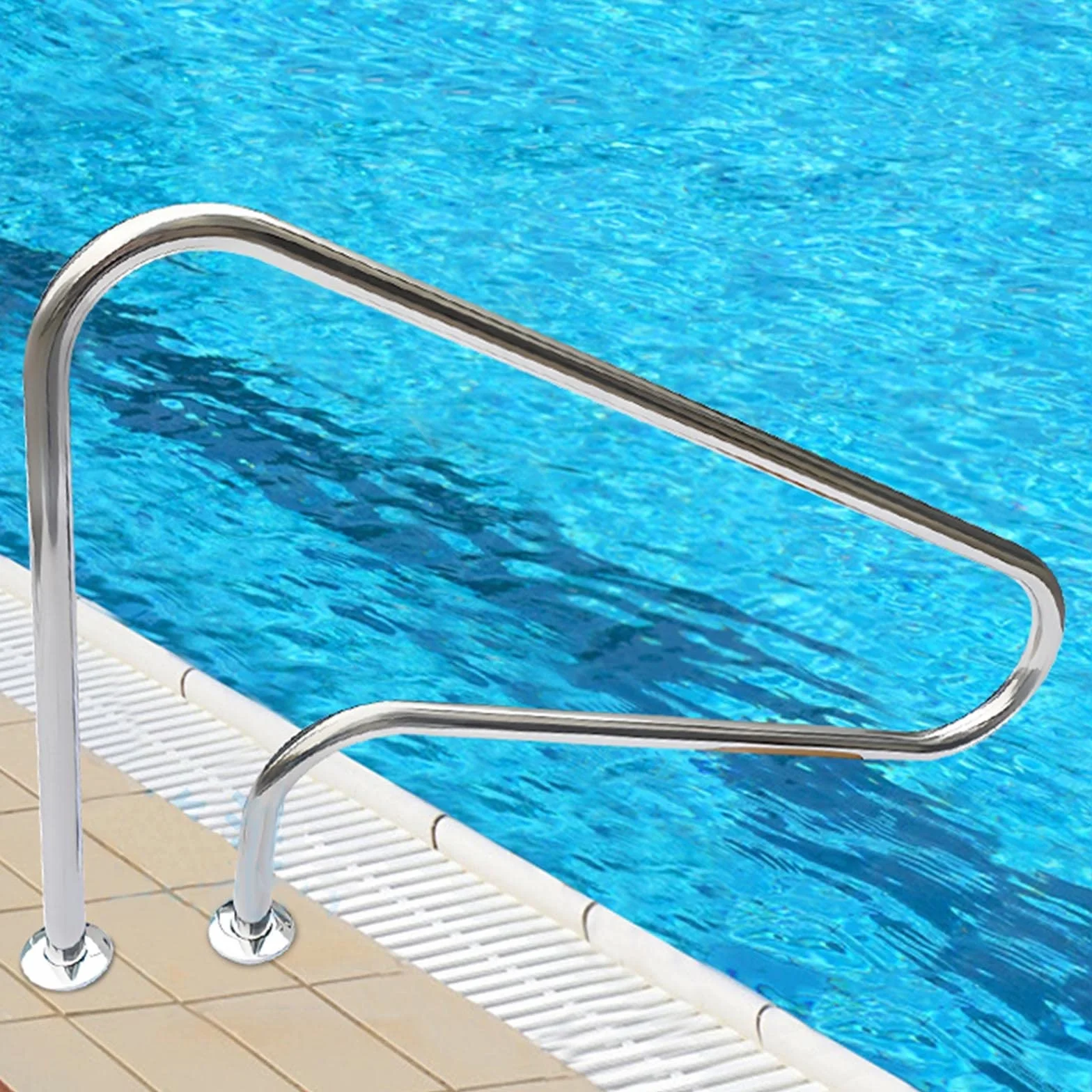 Pasamanos de Piscina de Acero Inoxidable 304, Barandilla para Piscina Enterrada, 250kg